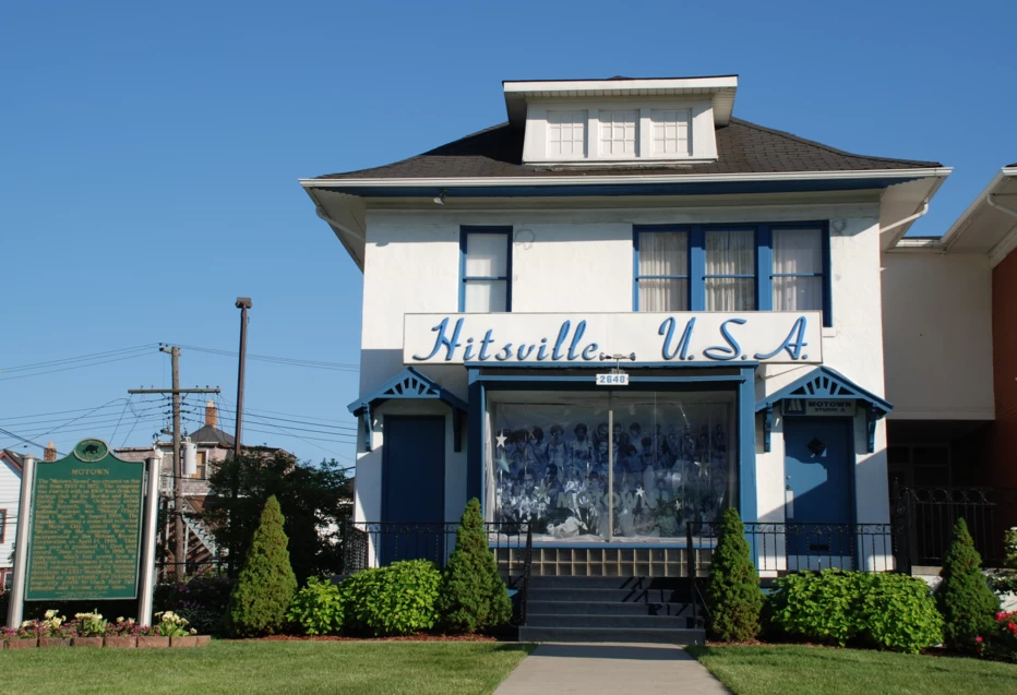 Exterior photo of Motown Historical Museum in Detroit Michigan