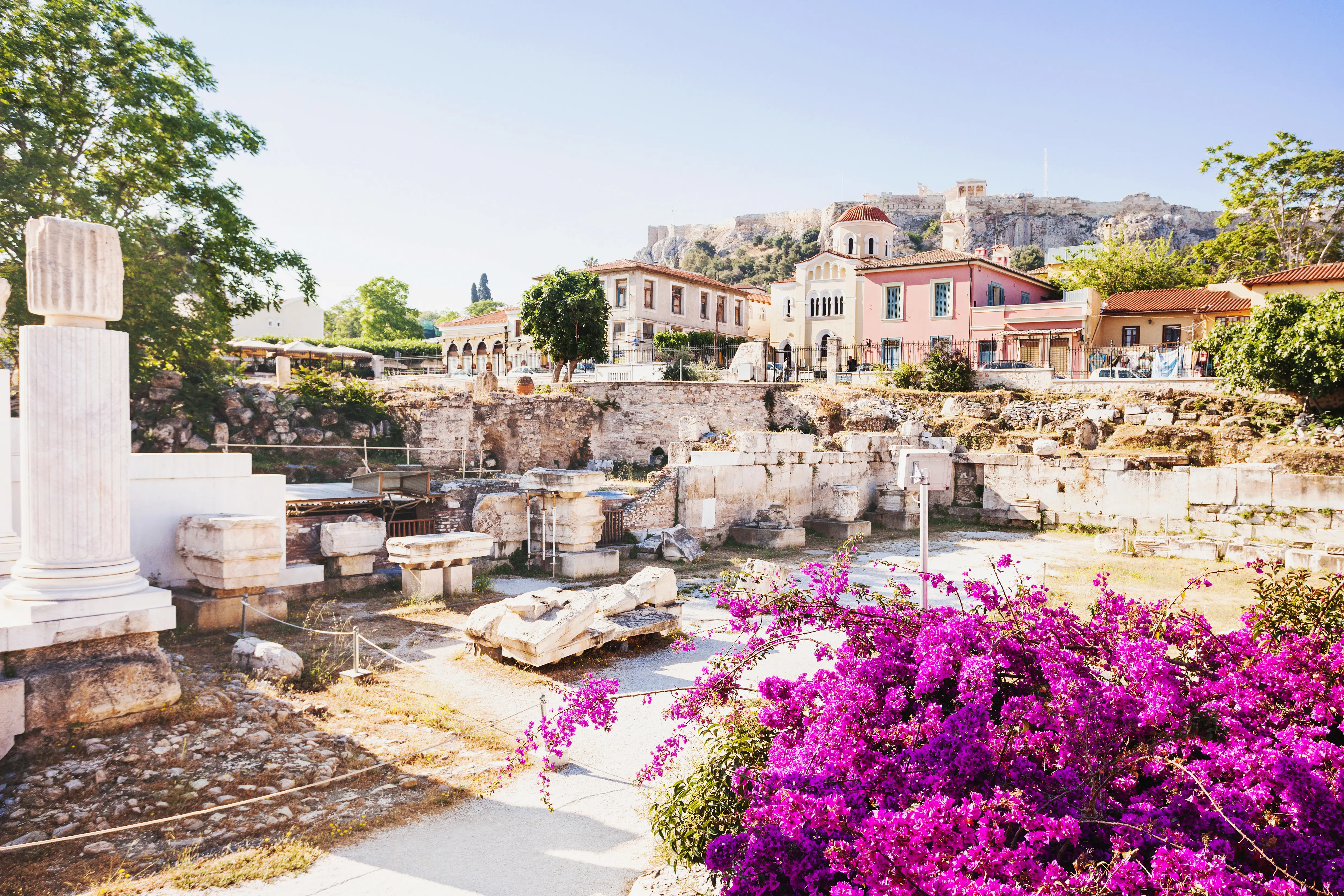Plaka District in Athens Greece