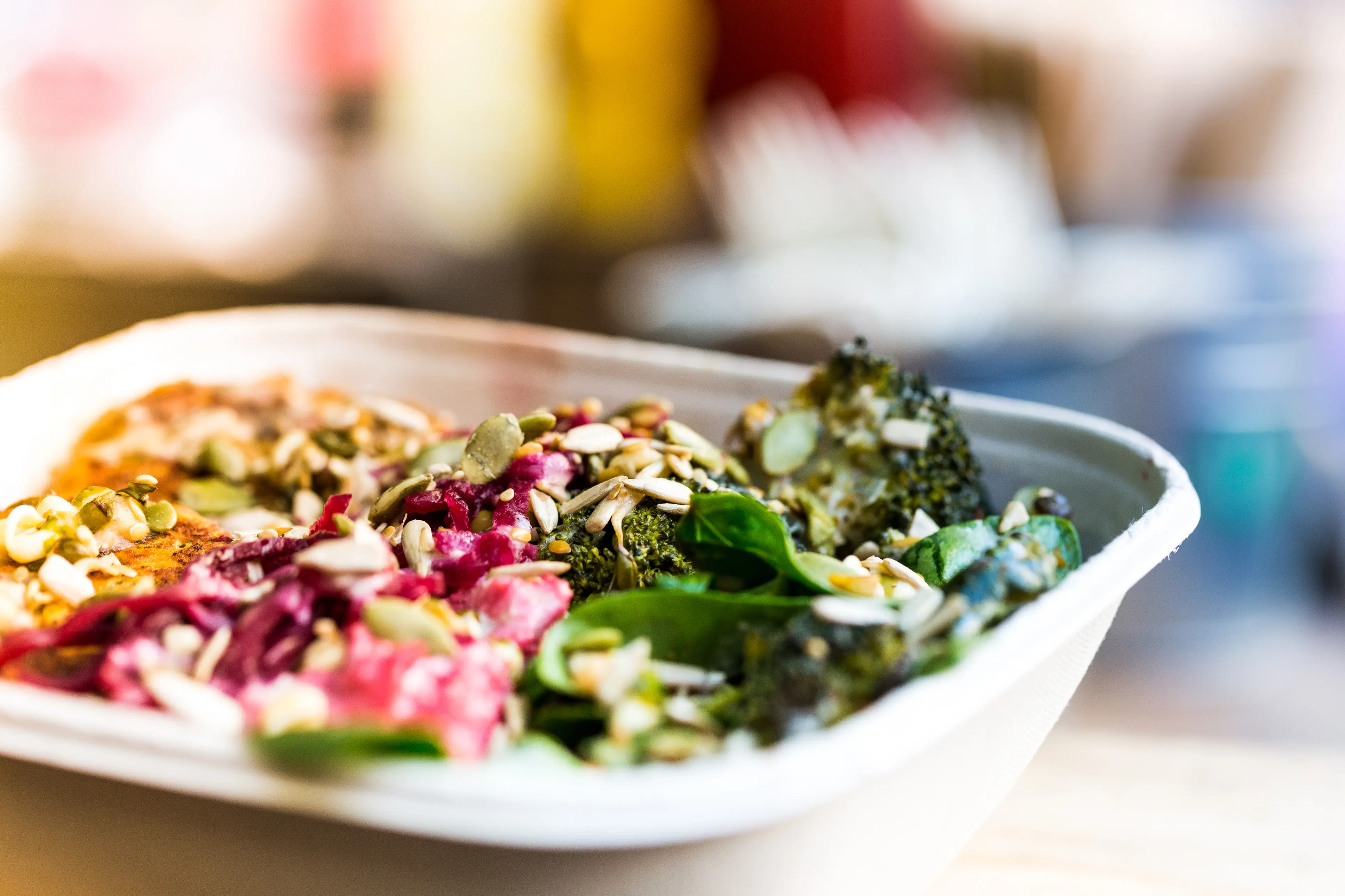 Vegan salad in bowl