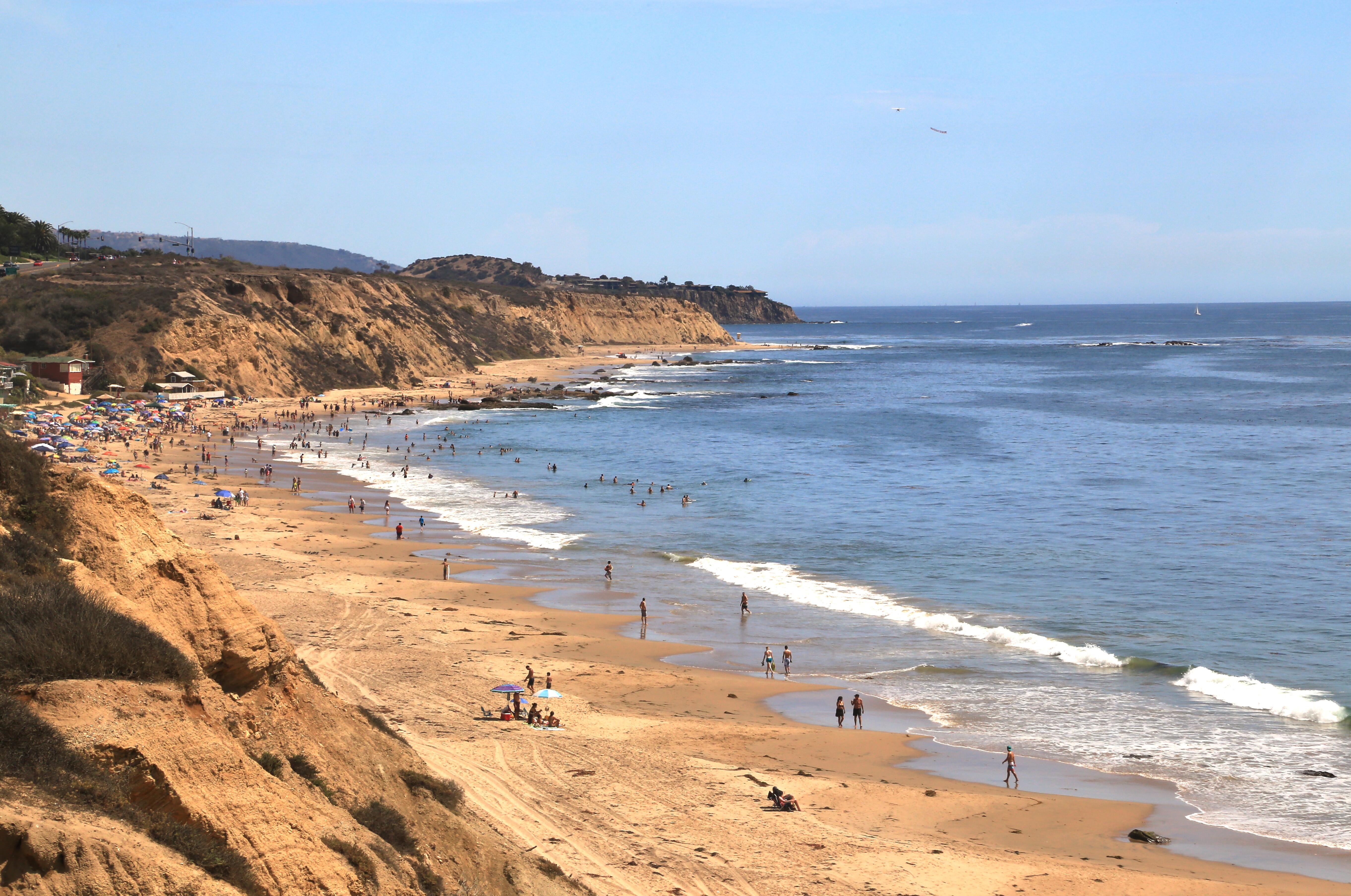 Image of the sunshine on the shore of a California beach.