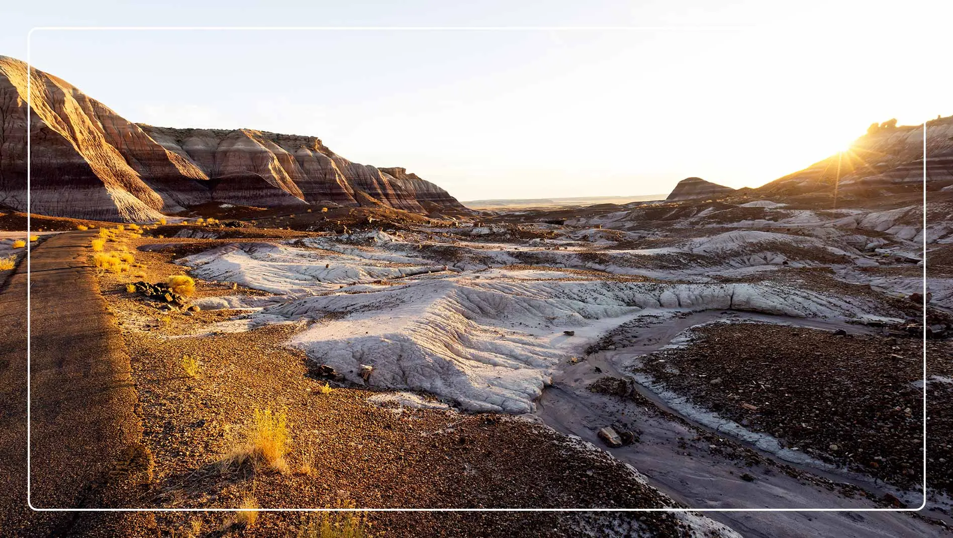 View of geological formations, Petrified Forest National Park