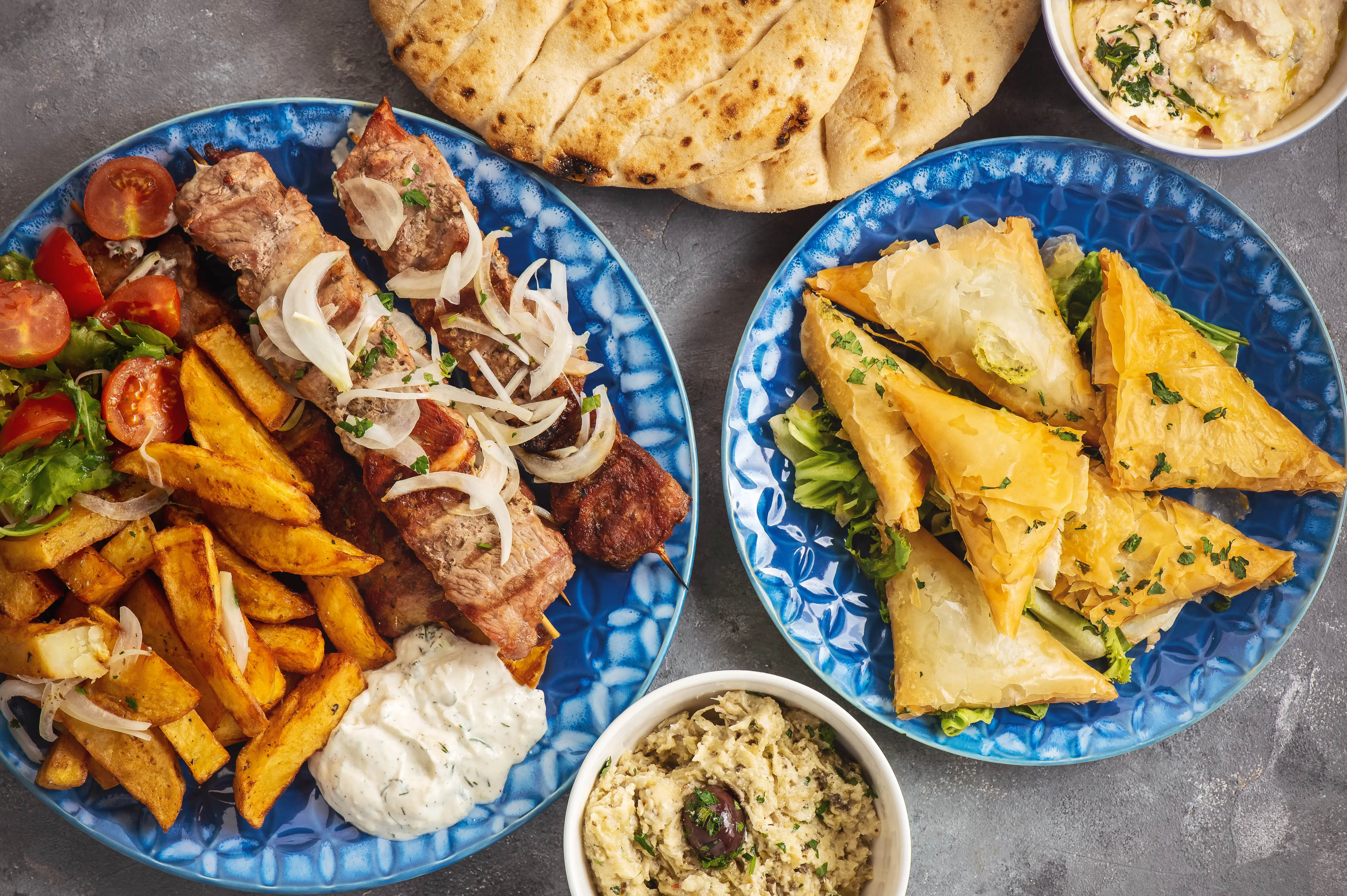 Photo of a greek food meal