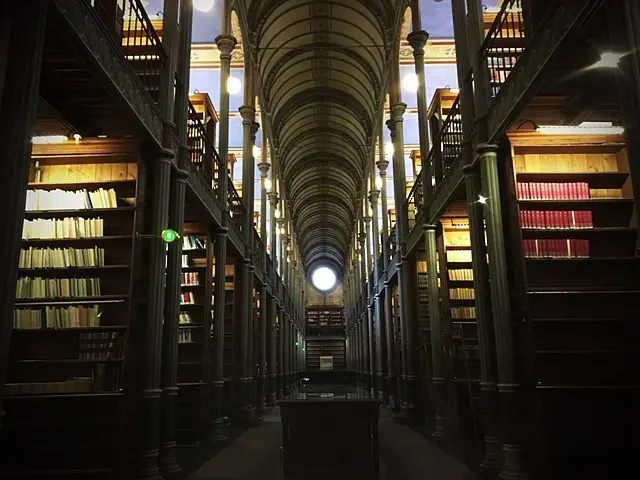 Photo of the inside of Copenhagen University library