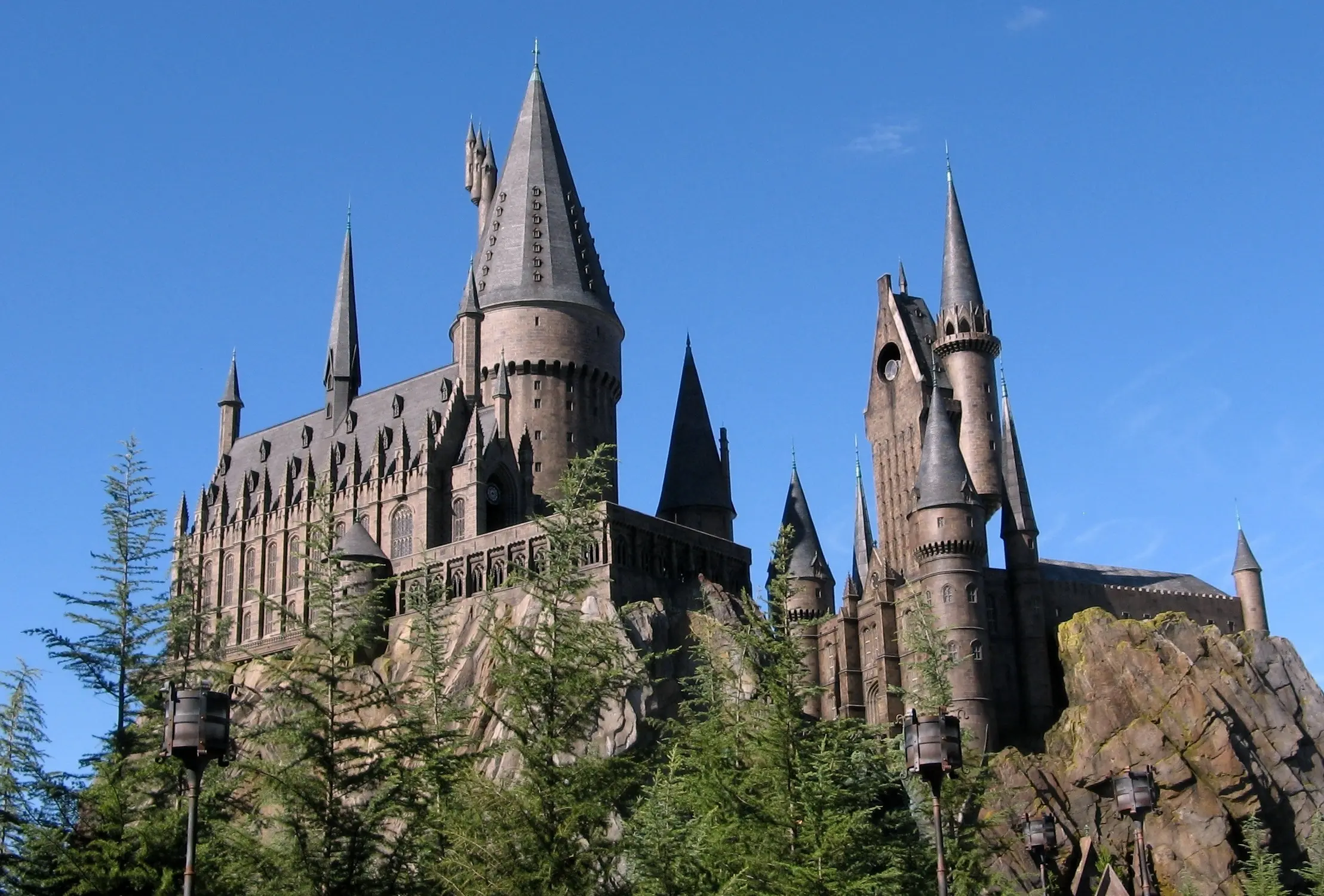 Image of Hogwarts Castle at Universal's Islands of Adventure theme park.