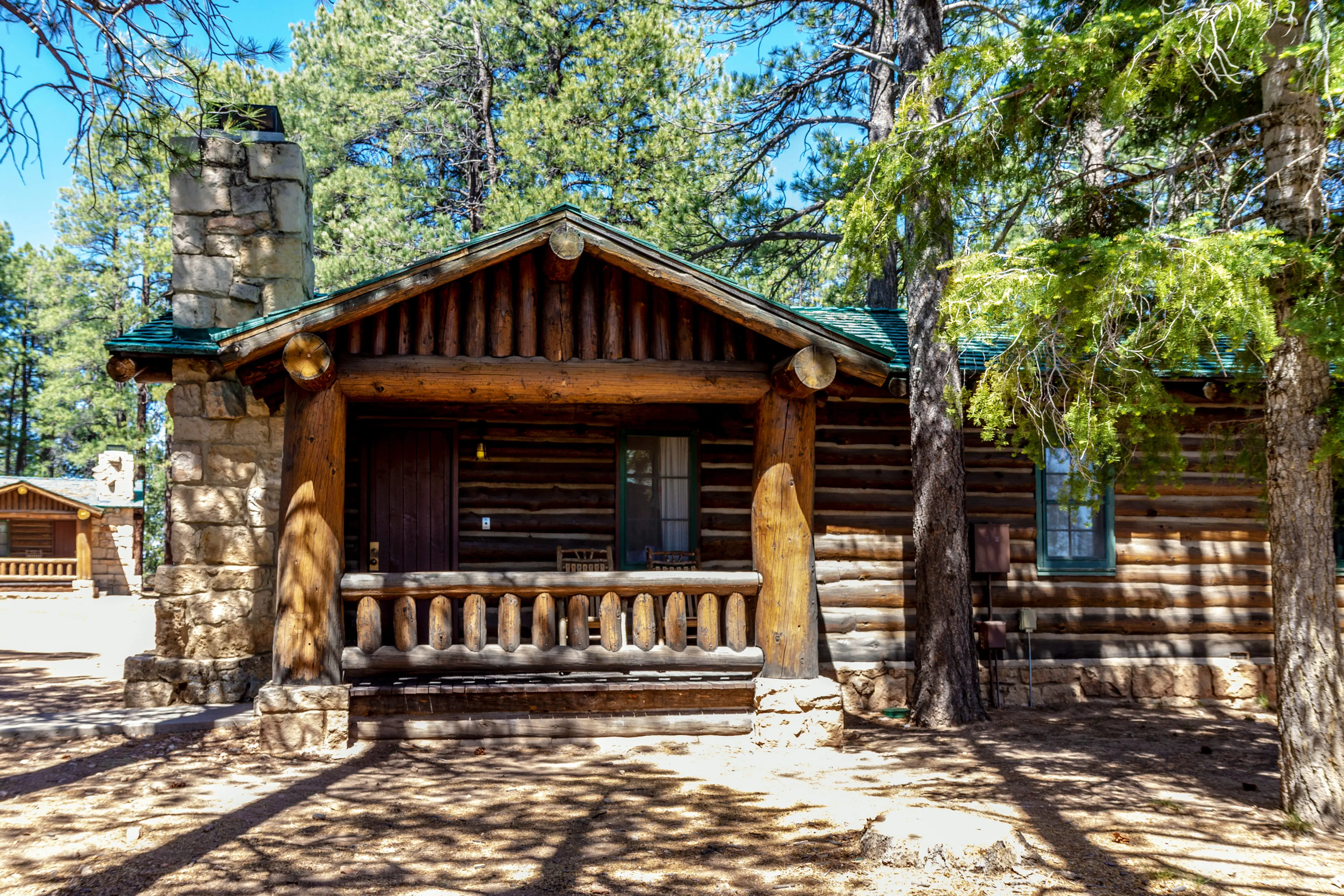 Cabin at Grand Canyon North Rim Arizona in wooded area
