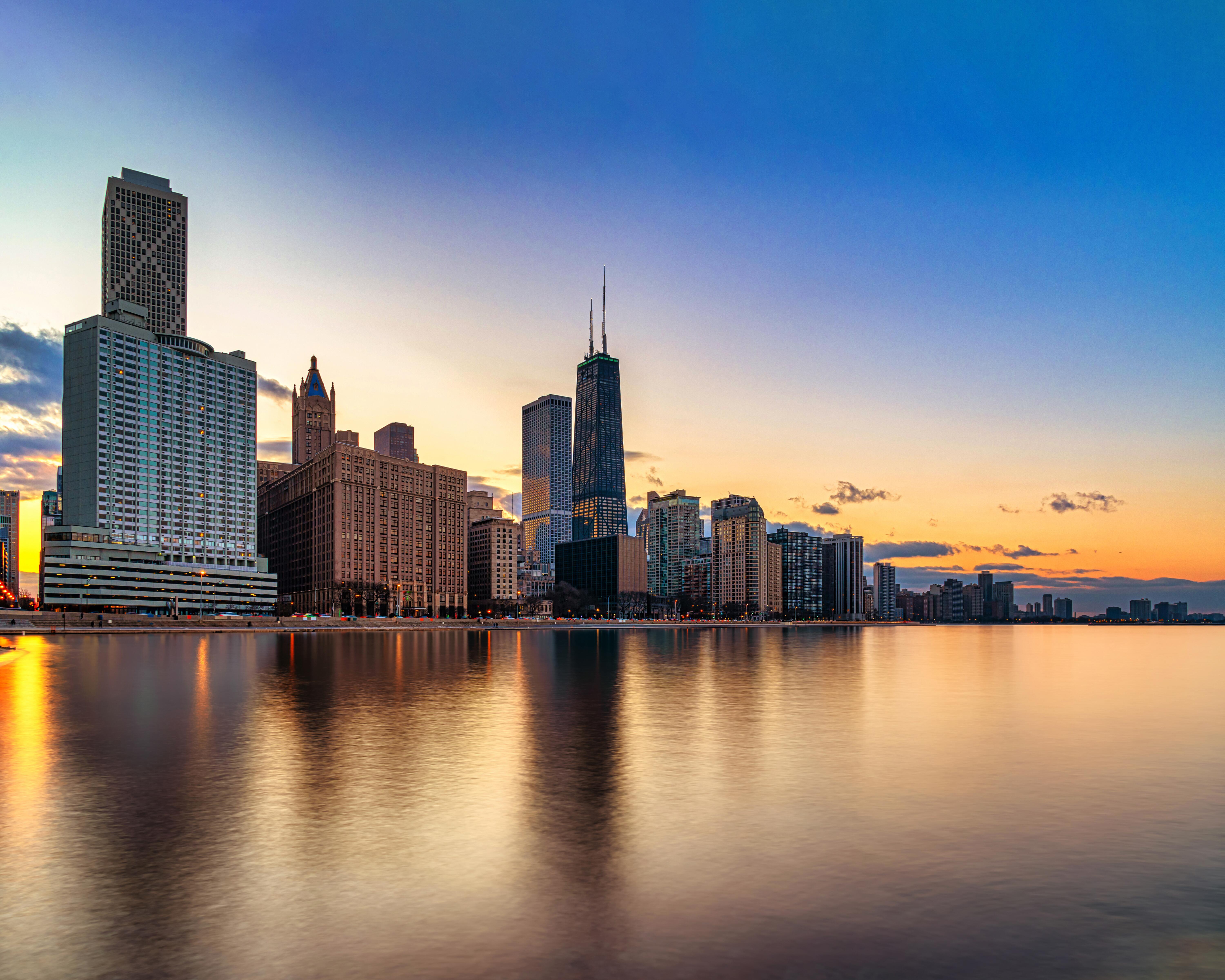 Image of Lake Michigan and the Chicago skyline.