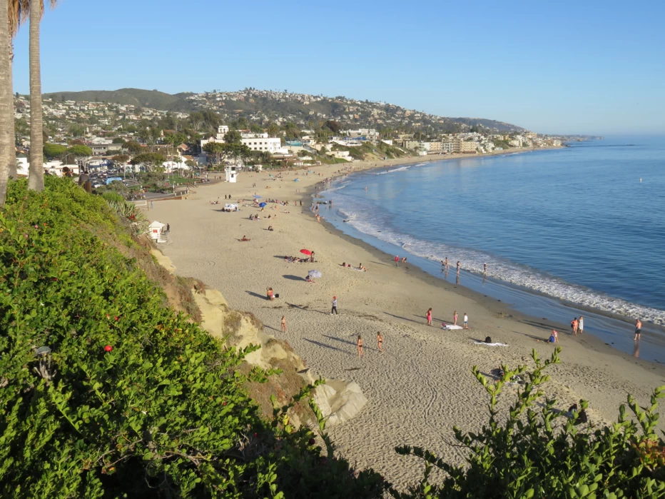 View of beach near Heisler Park in Laguna Beach, California