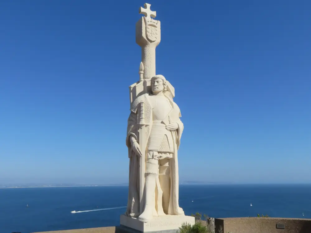 Closeup of the statue of Juan Rodríguez Cabrillo at Cabrillo National Monument, San Diego.