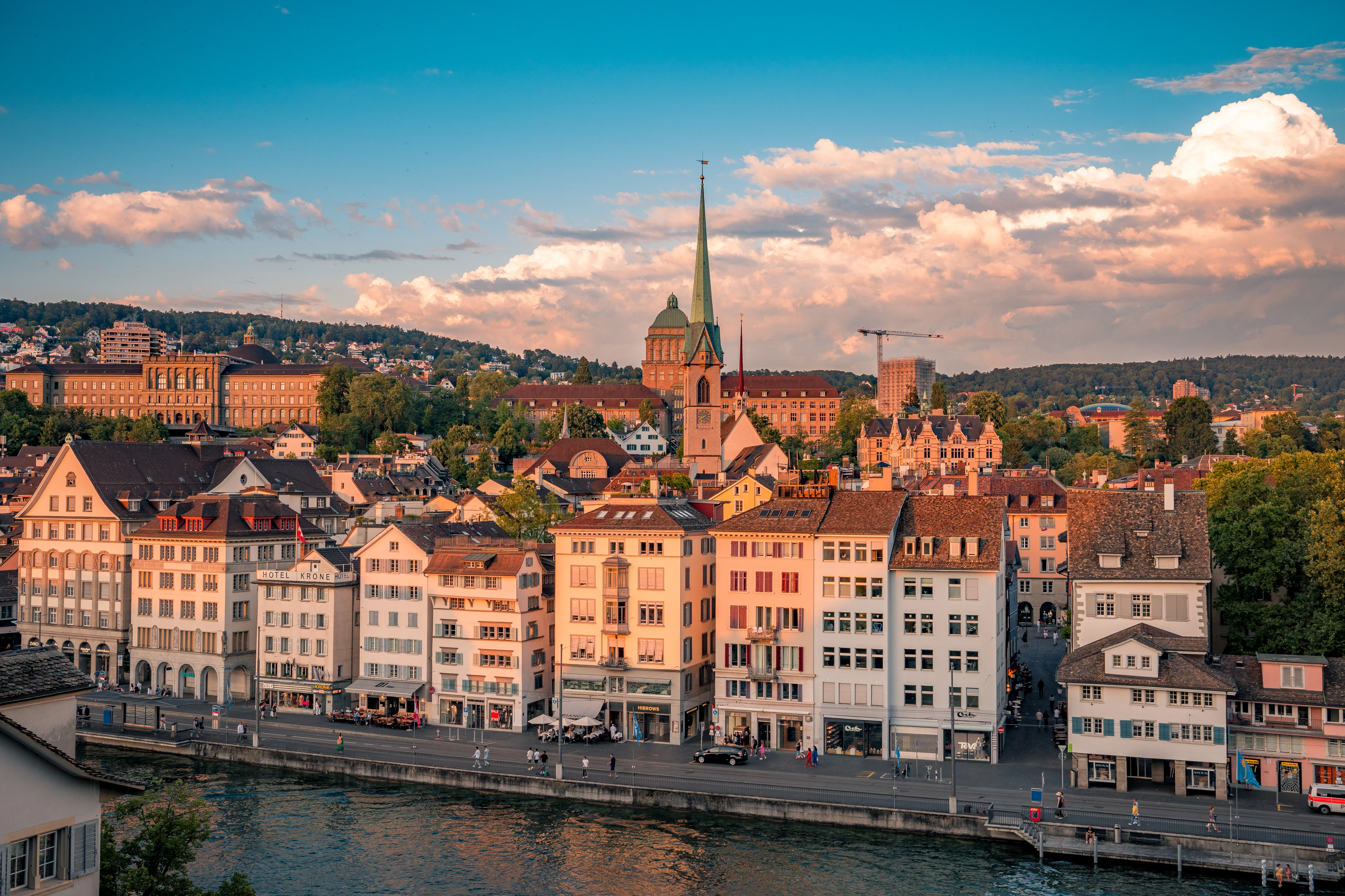 Photo of Buildings along the lake in Zurich, Switzerland