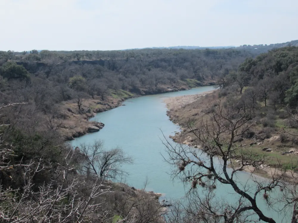 The Pedernales River as seen from an overlook in Milton Reimer Ranch Park in Dripping Springs, TX. (Just outside Austin)
