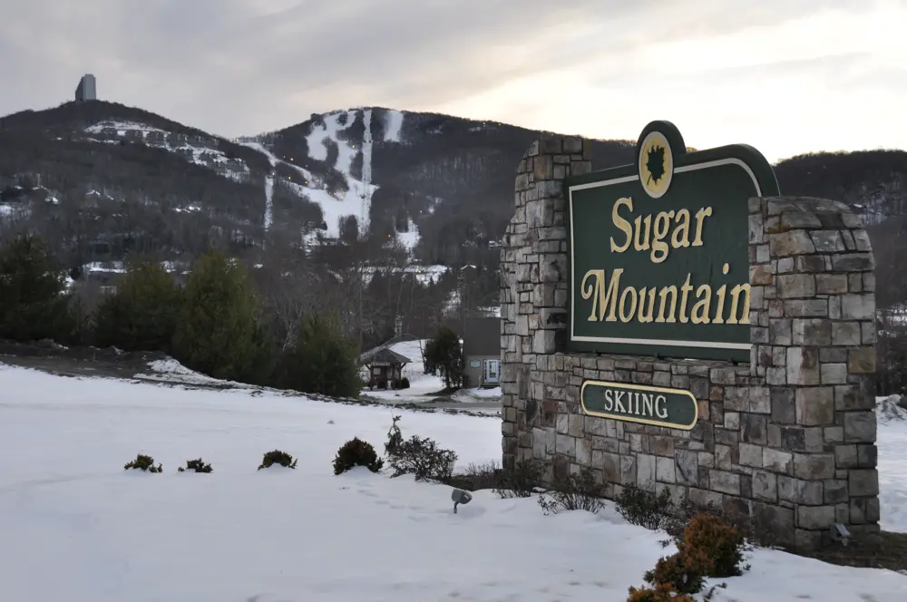 Sign at Sugar Mountain Resort in Banner Elk North Carolina