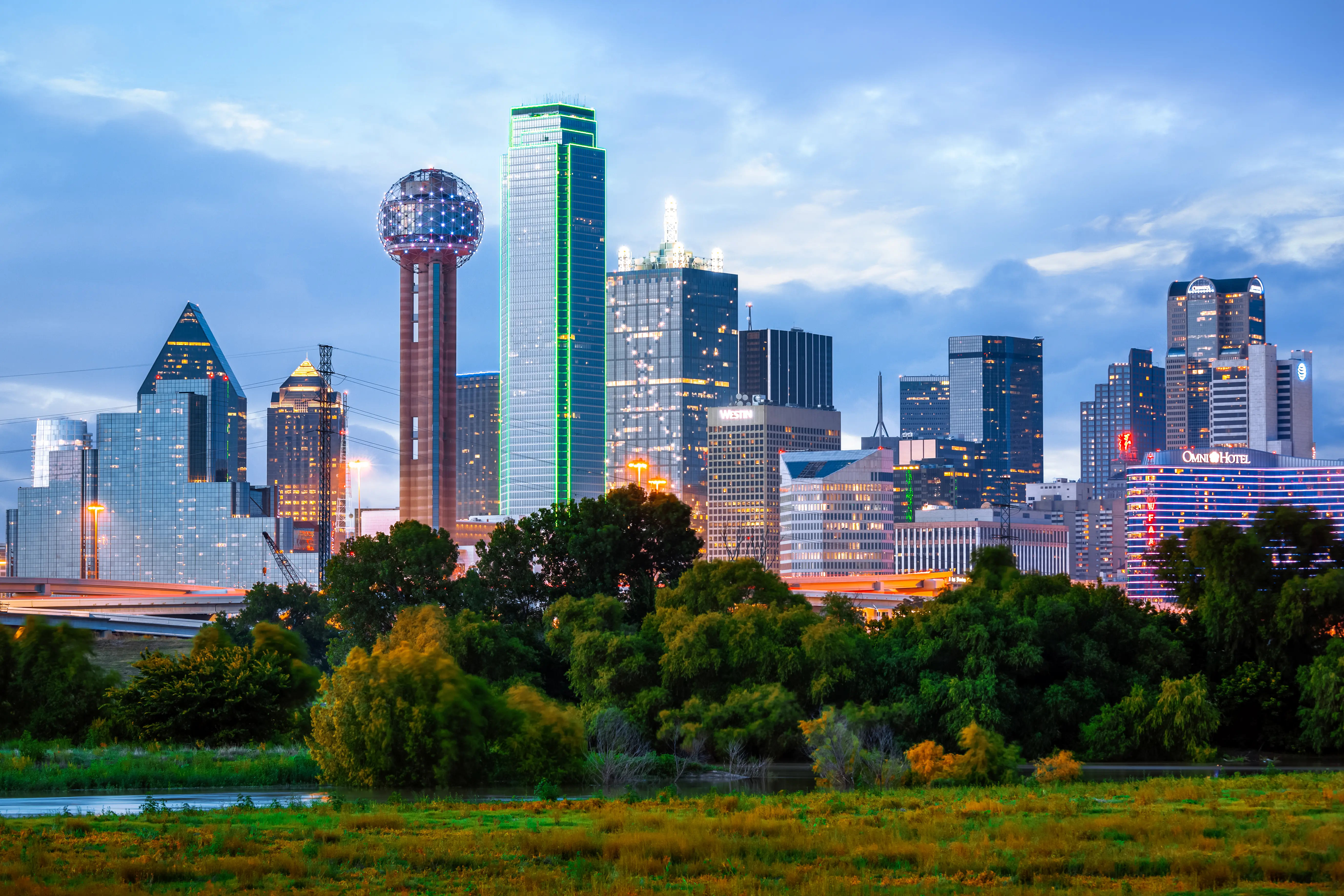 Image of some of the park/green scenery just outside of Dallas, Texas.
