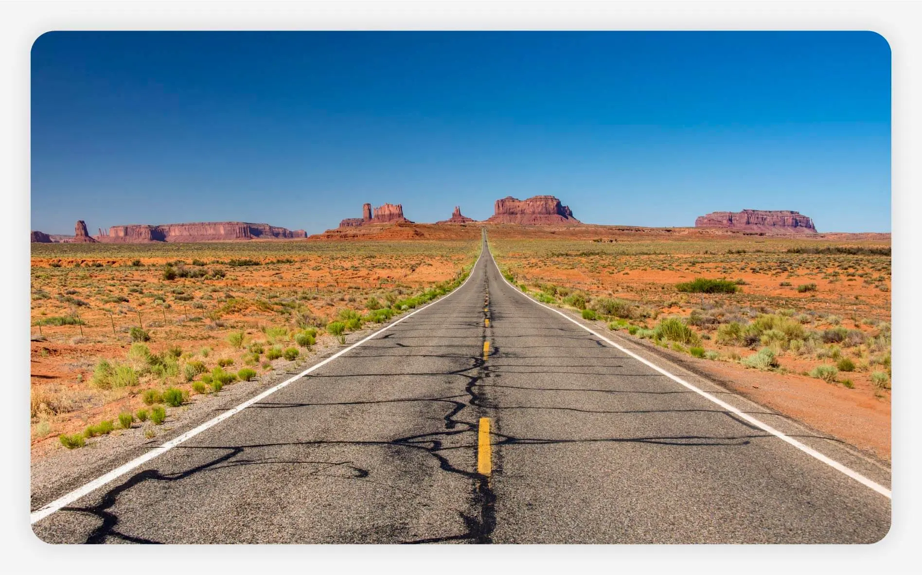 A photo of the historic highway known as Route 66.