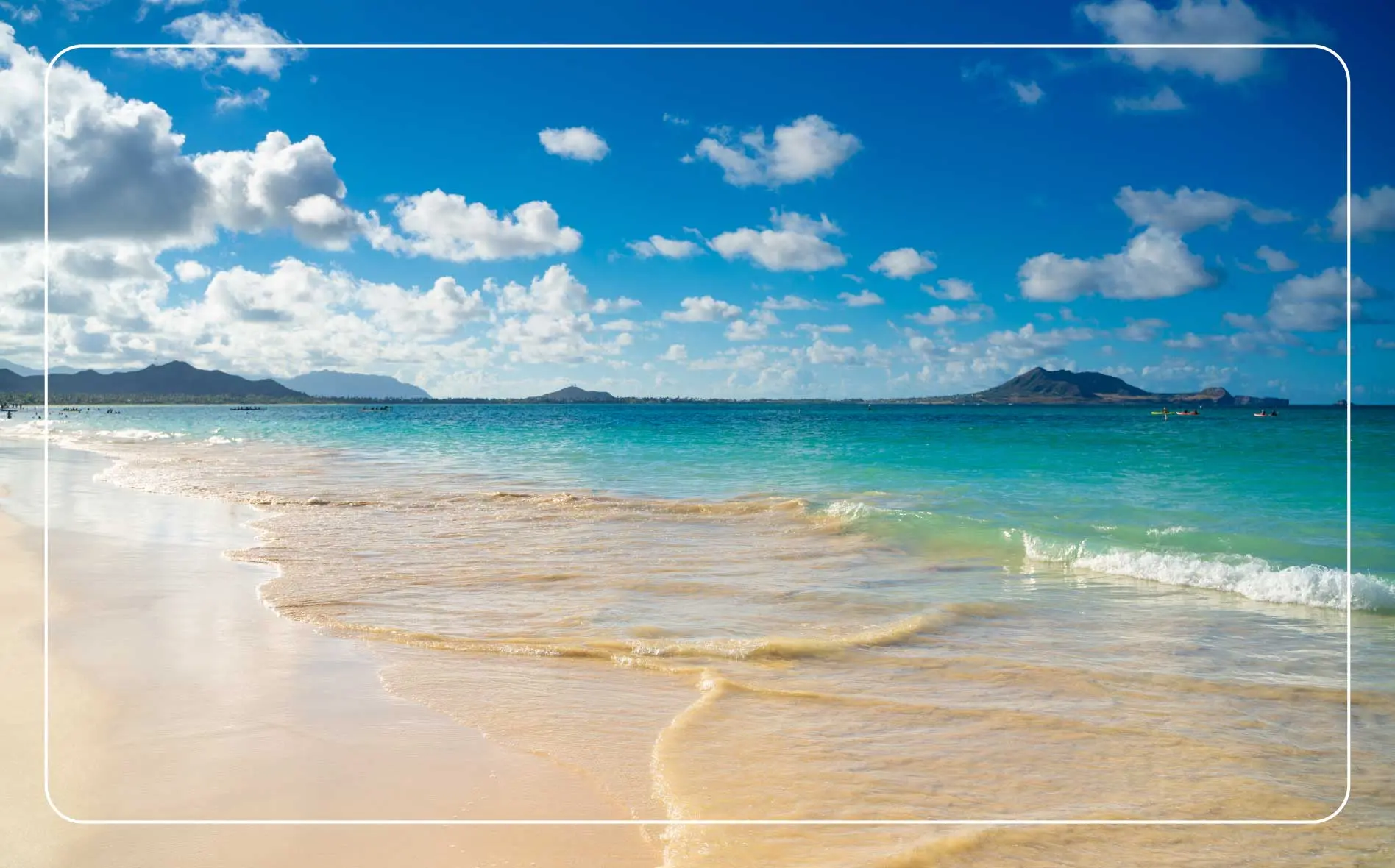 Kailua Beach on Oahu, Hawaii.