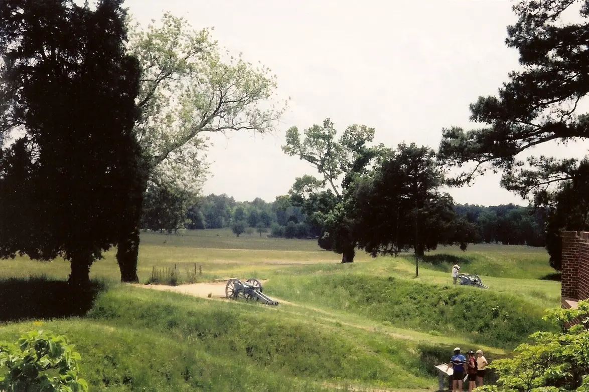 Image of Yorktown Battlefield in Yorktown, Virginia.