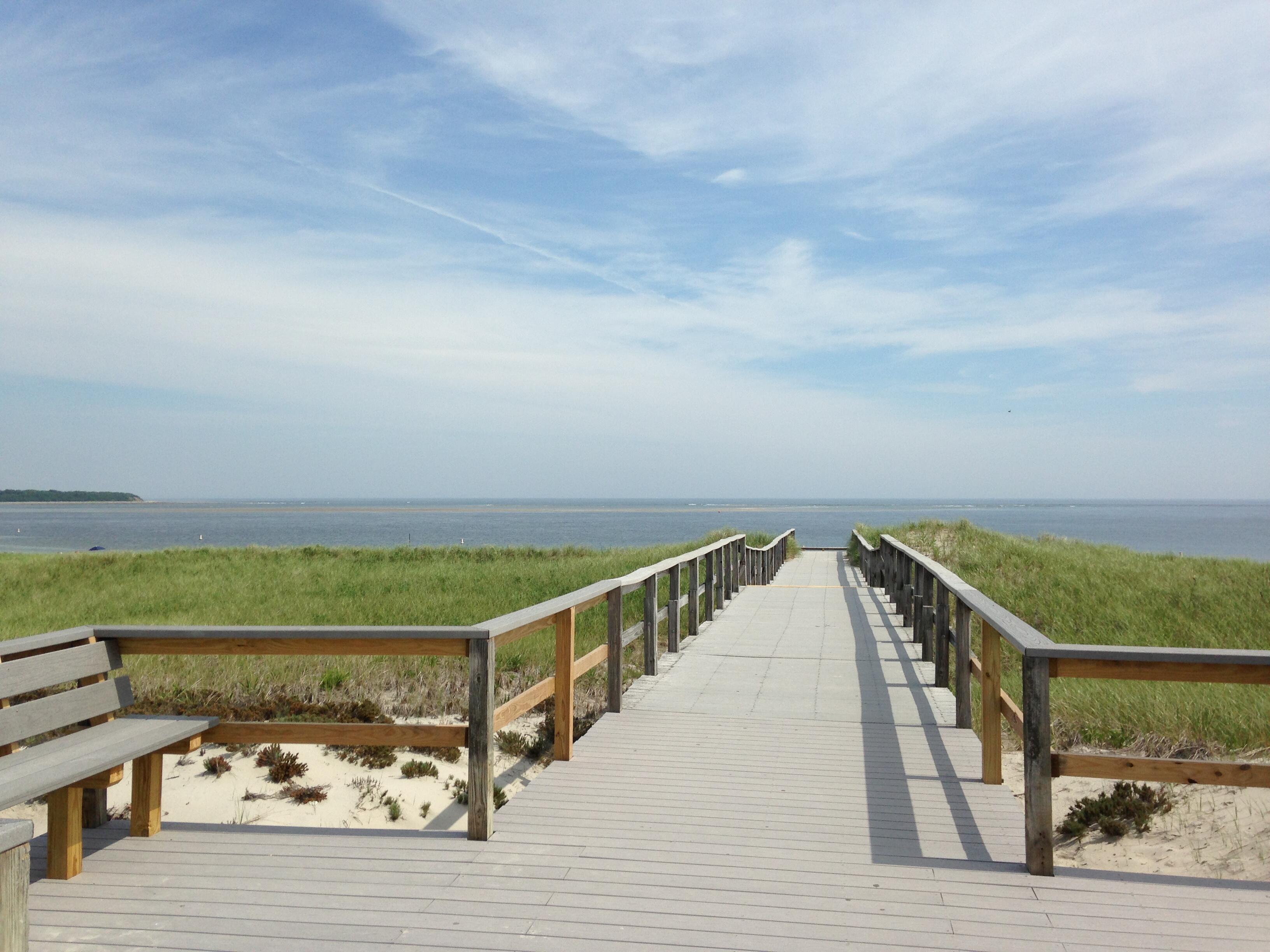 View of the scenic view at Crane Beach, Massachusetts.