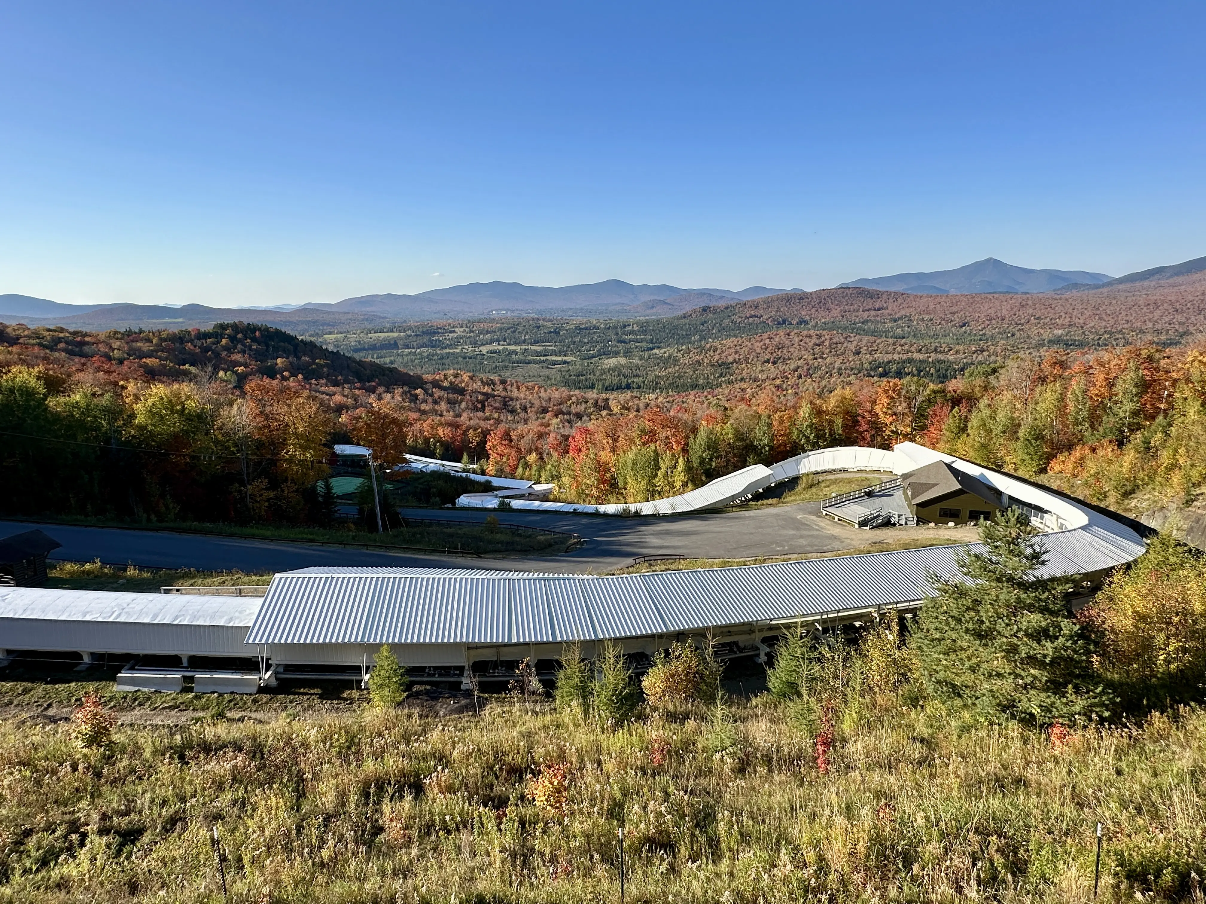 Outdoor image of the Cliffside Coaster at Mt. Van Hoevenberg.