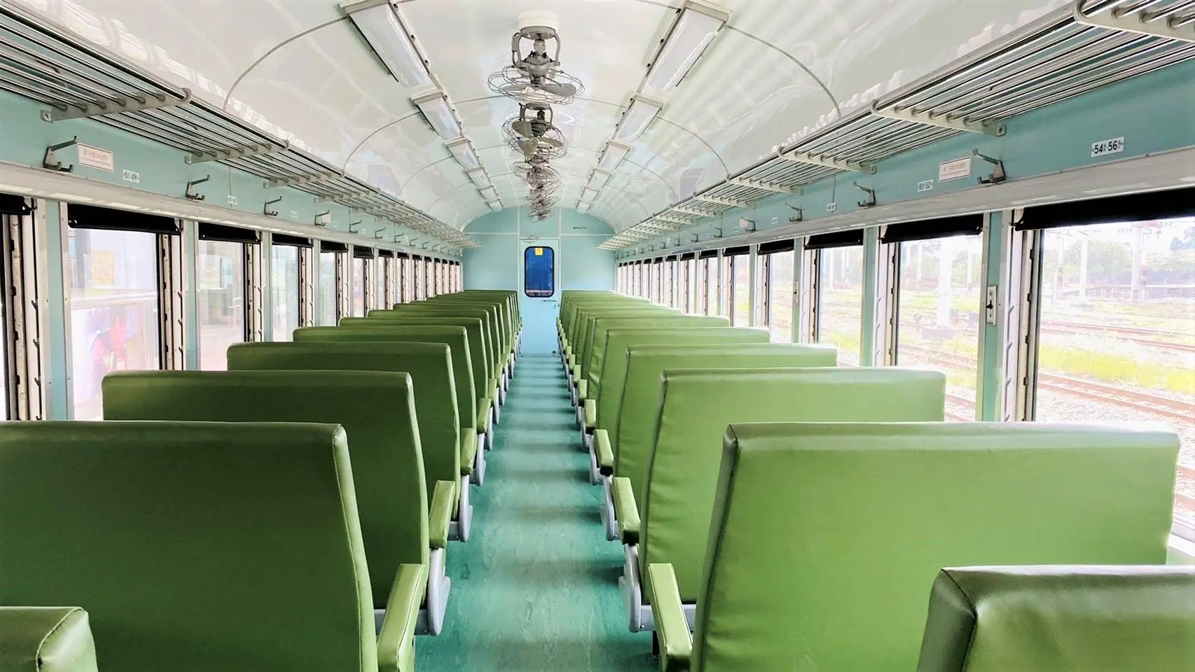 Image of an empty passenger train car.