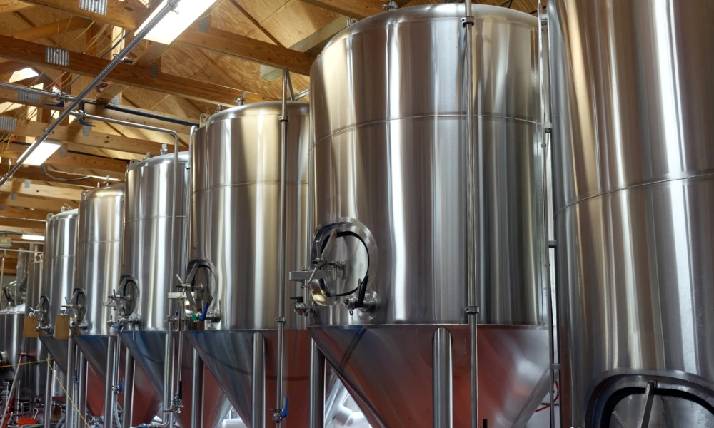 Tanks at a brewery