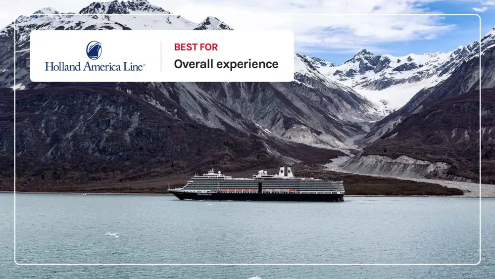 Holland America Line ship in Glacier Bay