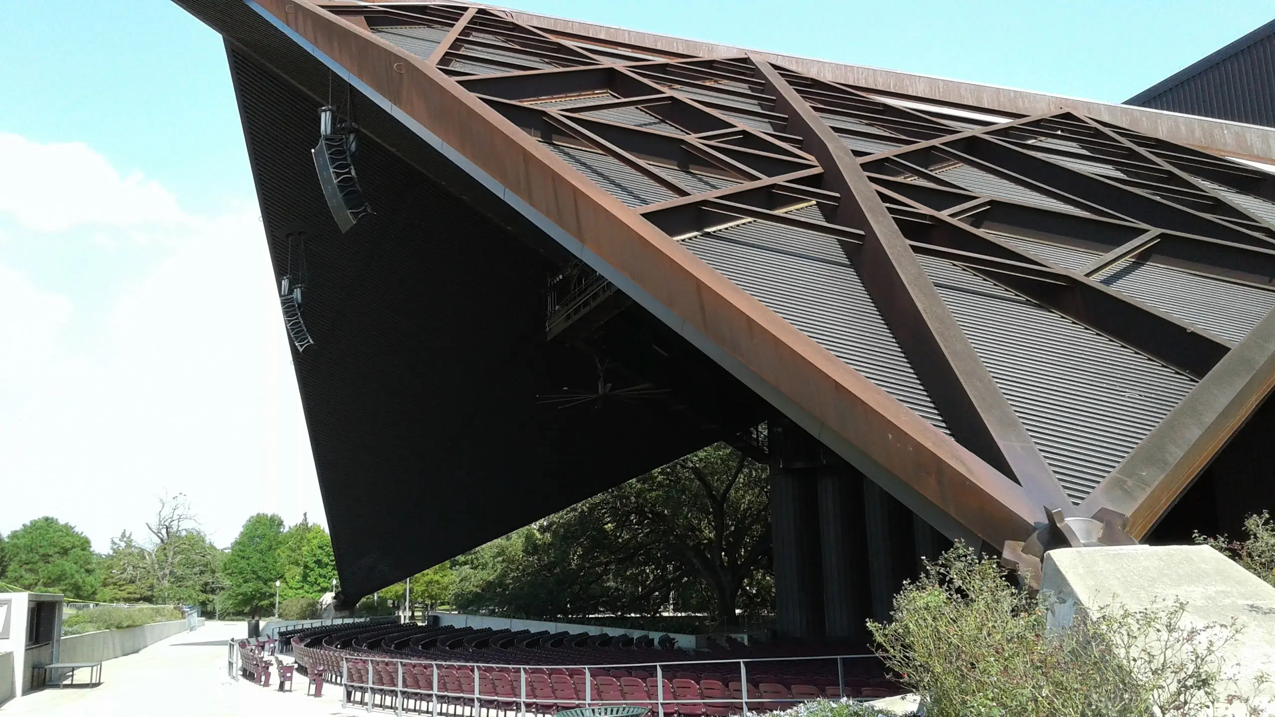 Image of the Miller Outdoor Theatre in Hermann Park, Houston, Texas.