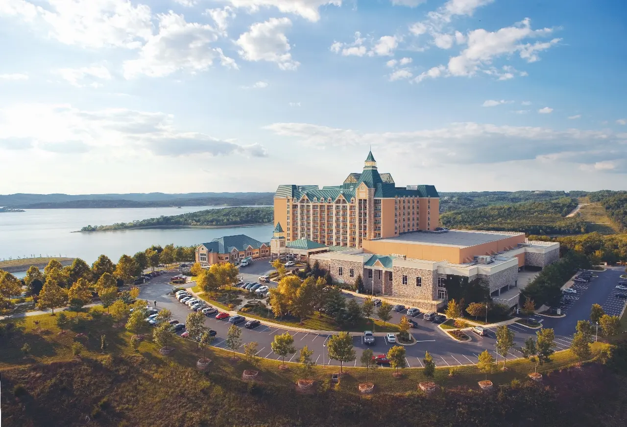 Chateau on the Lake Resort and Spa and views of Table Rock Lake near Branson, Missouri