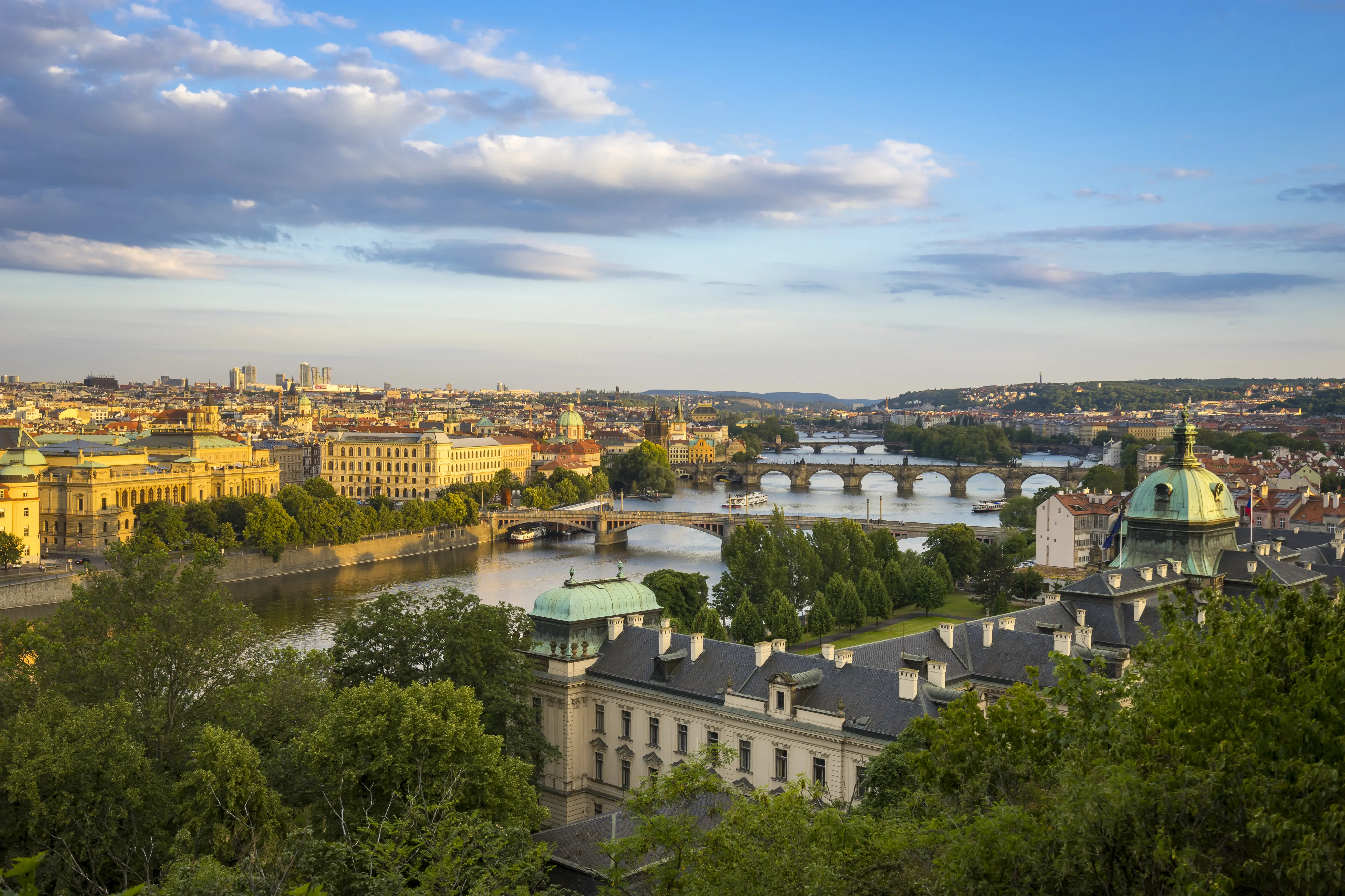Outdoor aerial image of Letná Park in Prague.