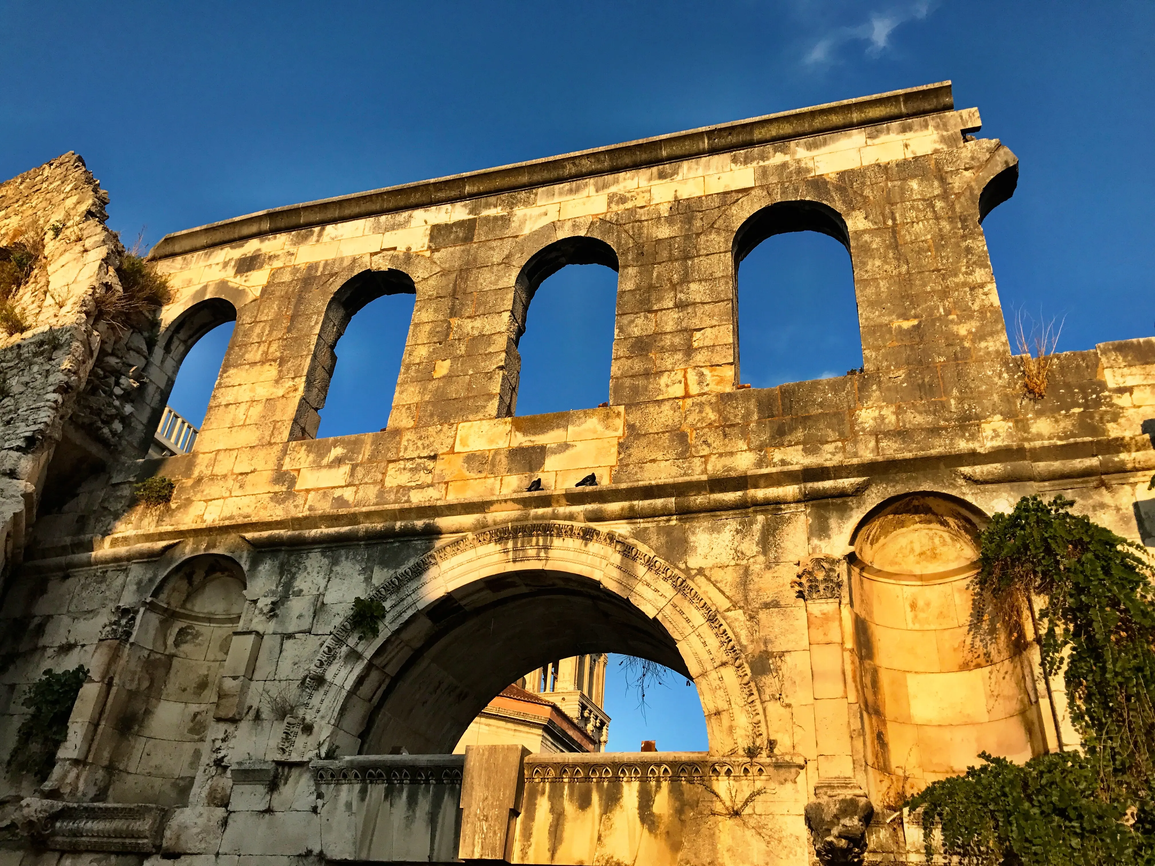 Image of the ruins at Diocletian Palace in Croatia.