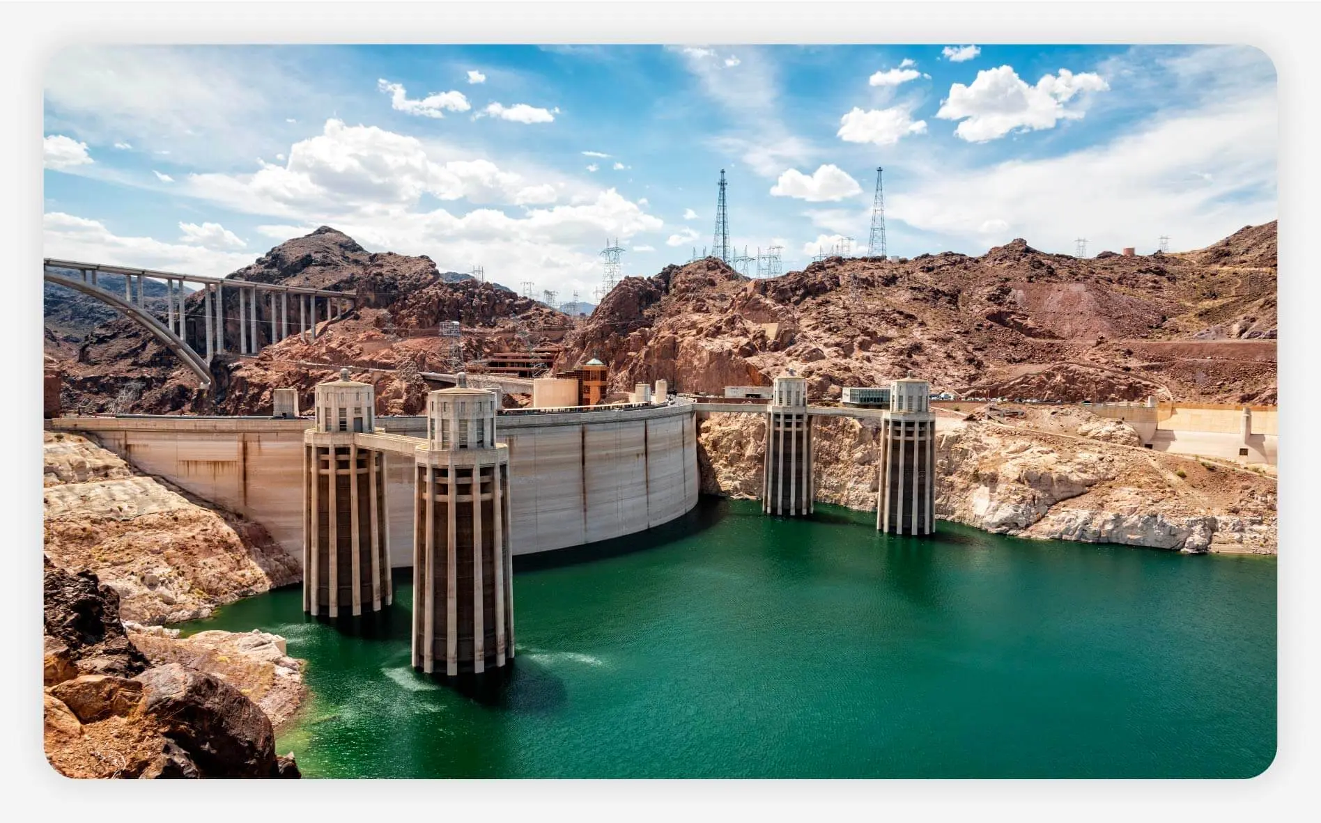 A photo of Hoover Dam in Nevada.