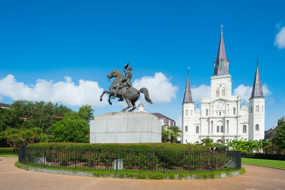 Cathedral-Basilica of Saint Louis King of France, French Quarter in New Orleans Louisiana