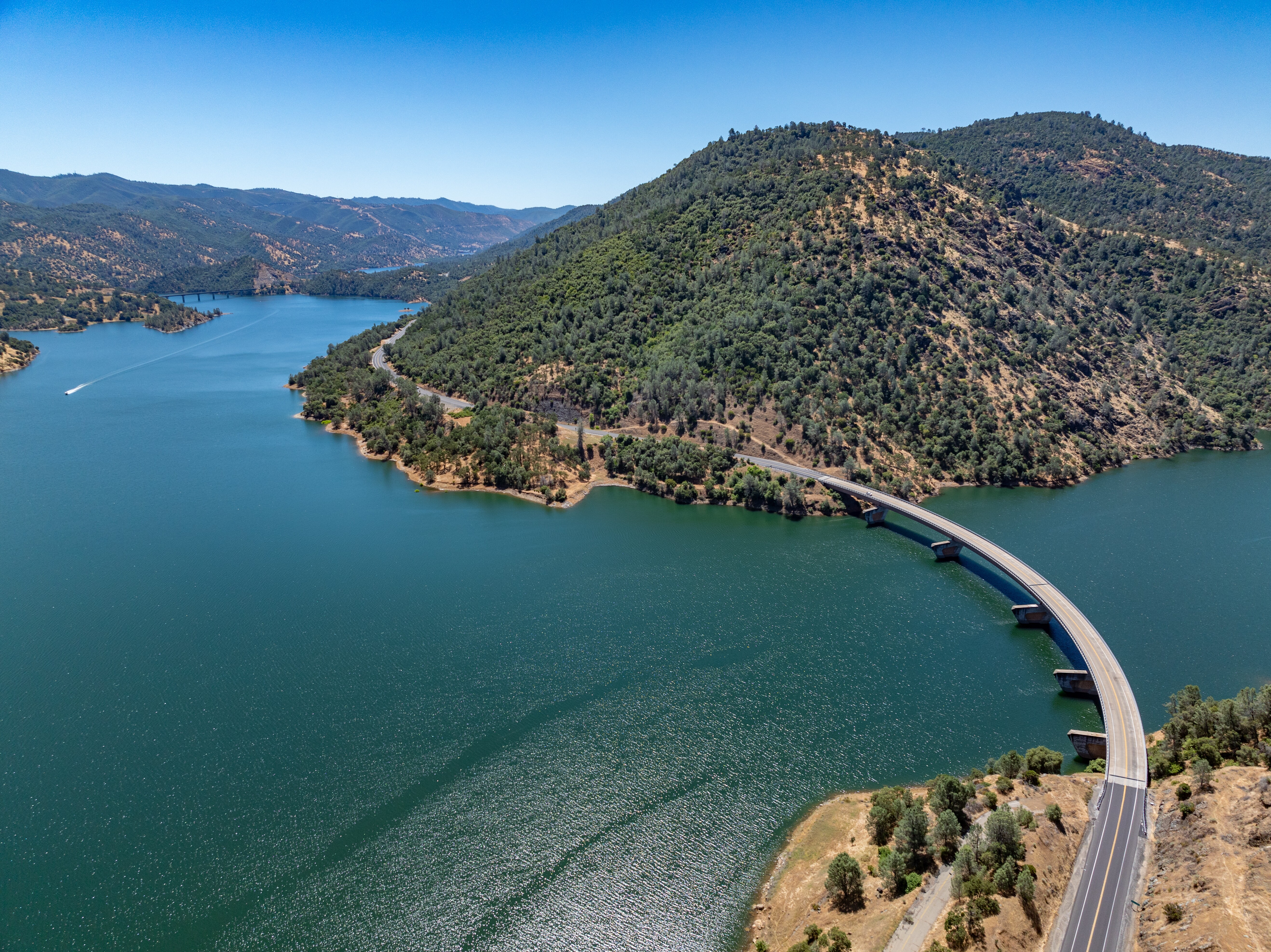 Image of the James E. Roberts Memorial Bridge in Tuolumne County, California.