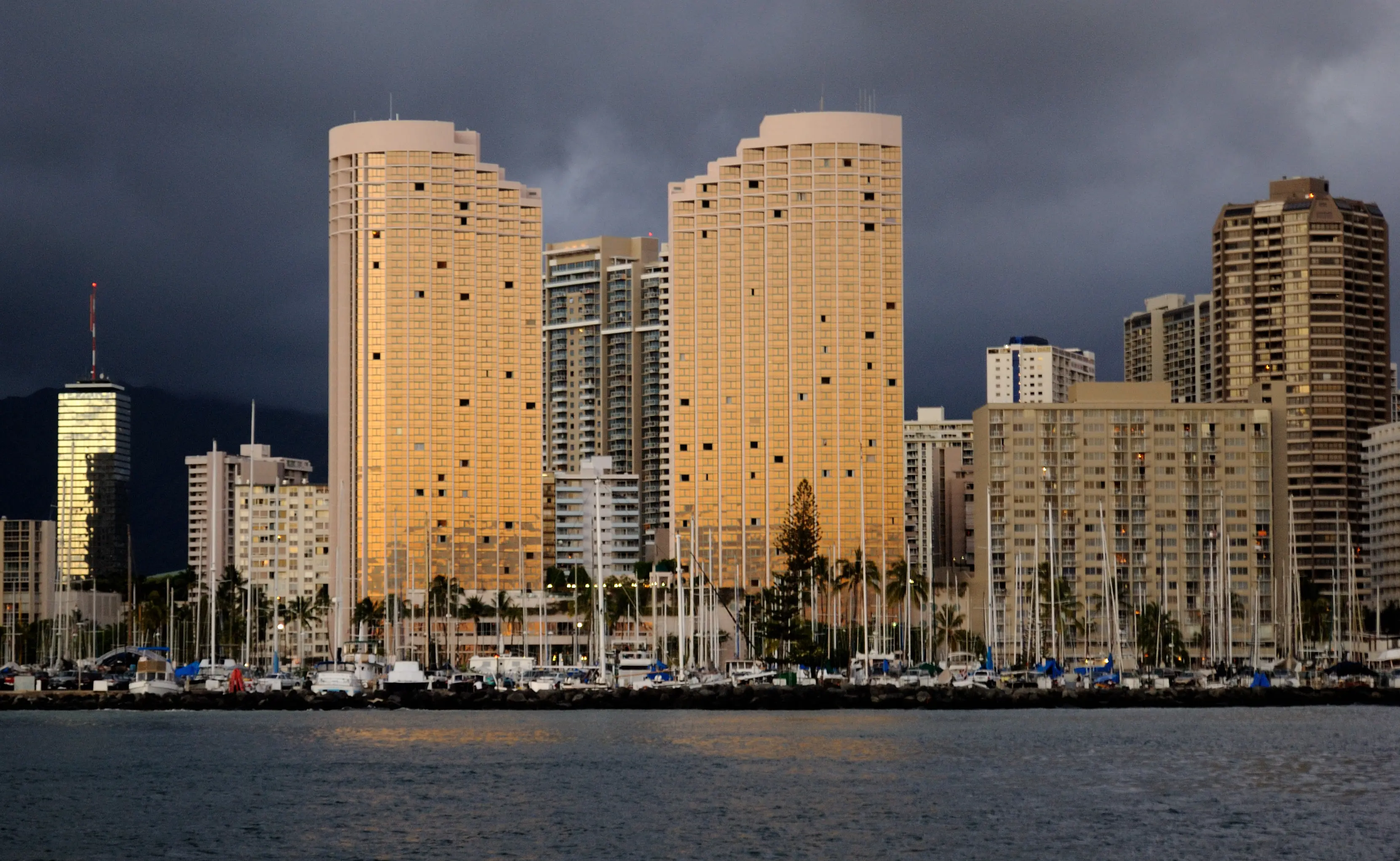 Outdoor picture of the Prince Waikiki hotel in Honolulu, Hawaii.