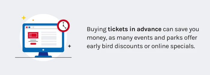 Tip on buying tickets in advance ahead of traveling