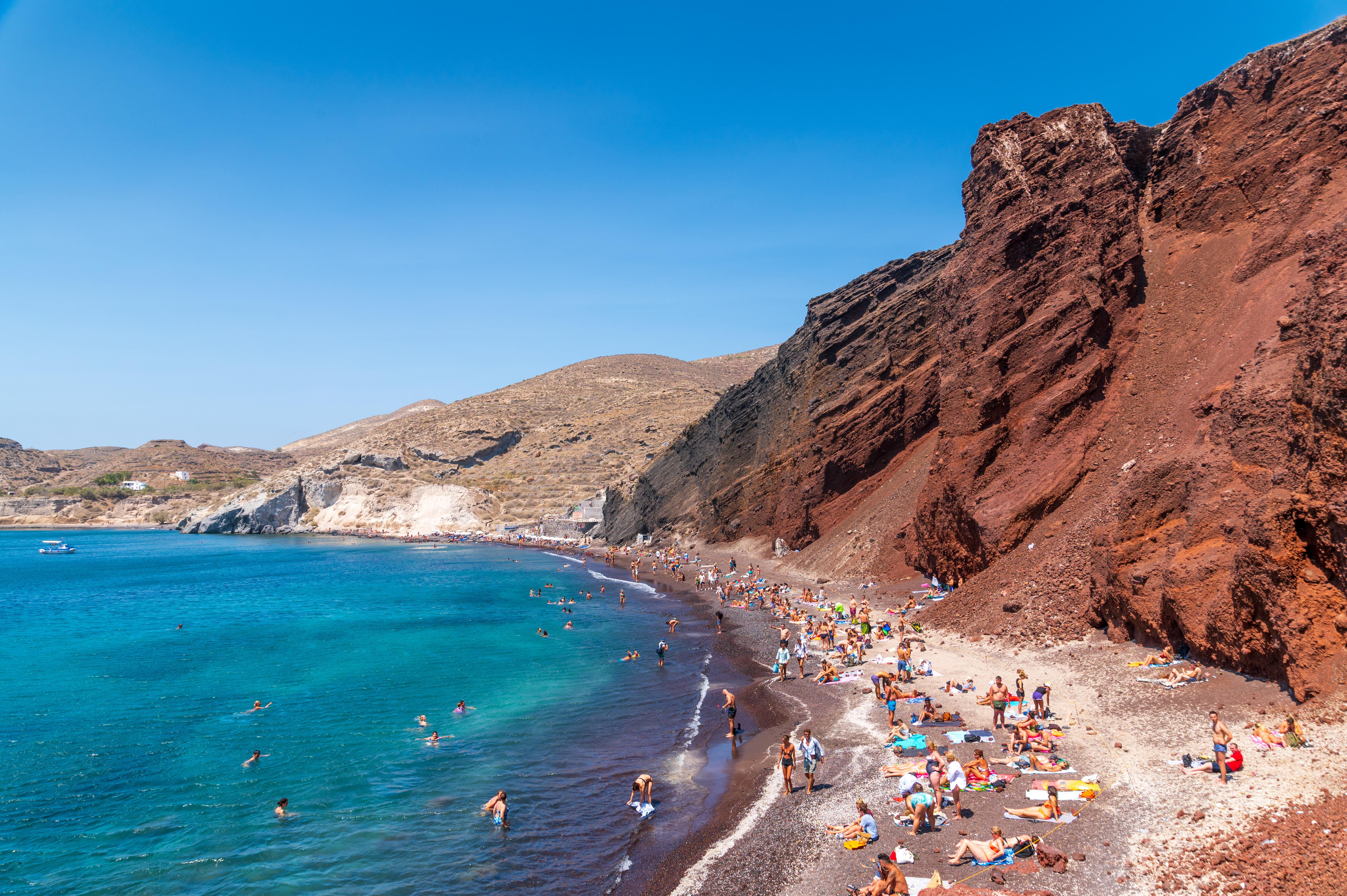 Photo of Red Beach during the summer Santorini, Greece