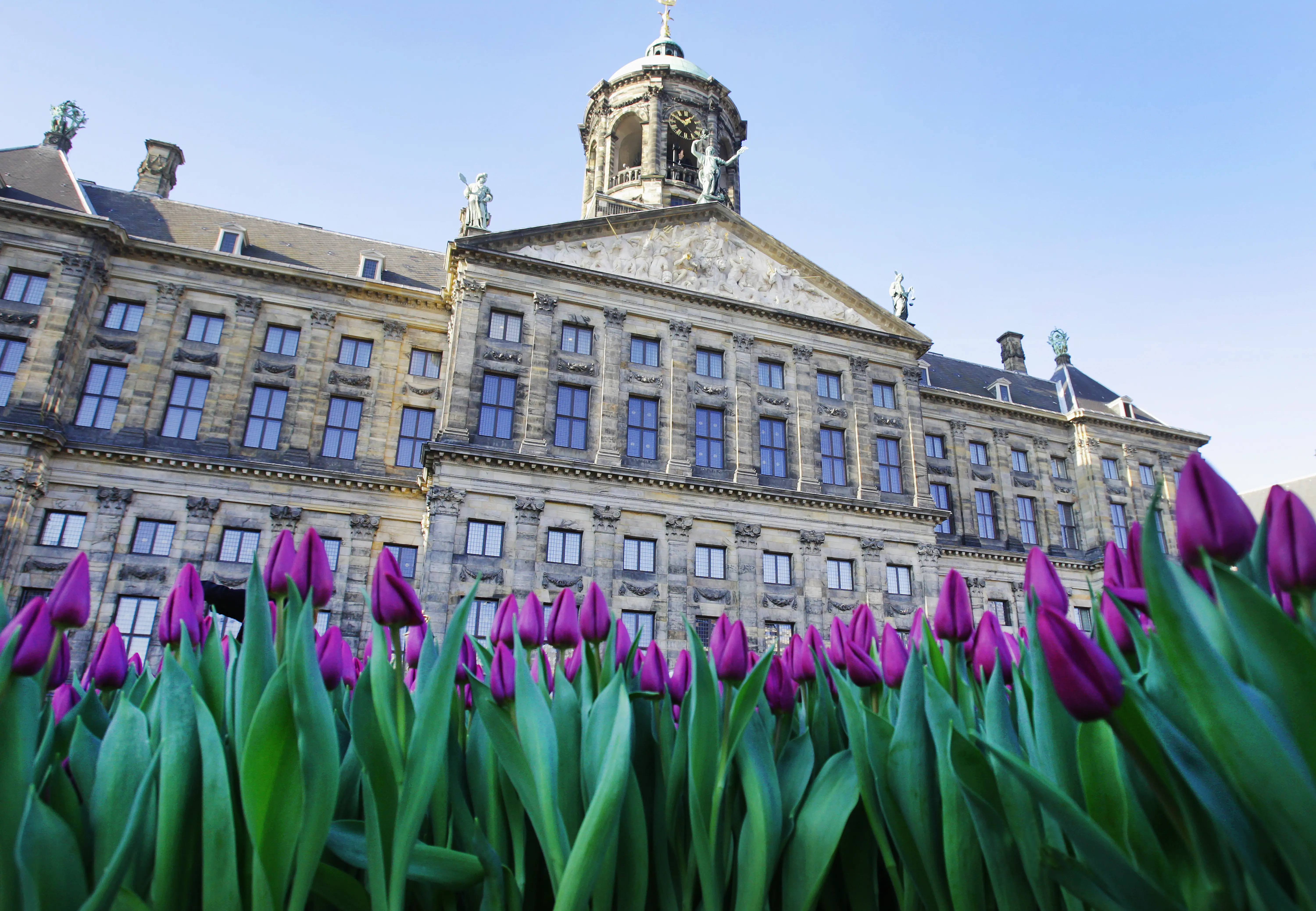 Exterior image of the Amsterdam Royal Palace.