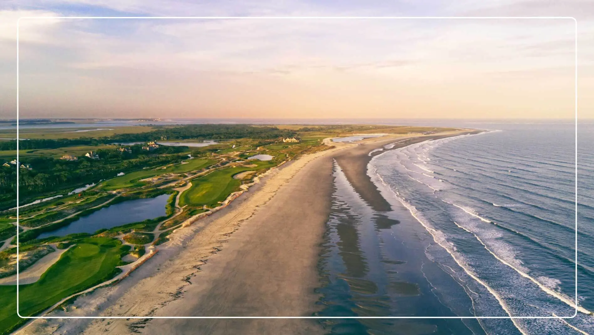 An aerial view of Kiawah Island, South Carolina.
