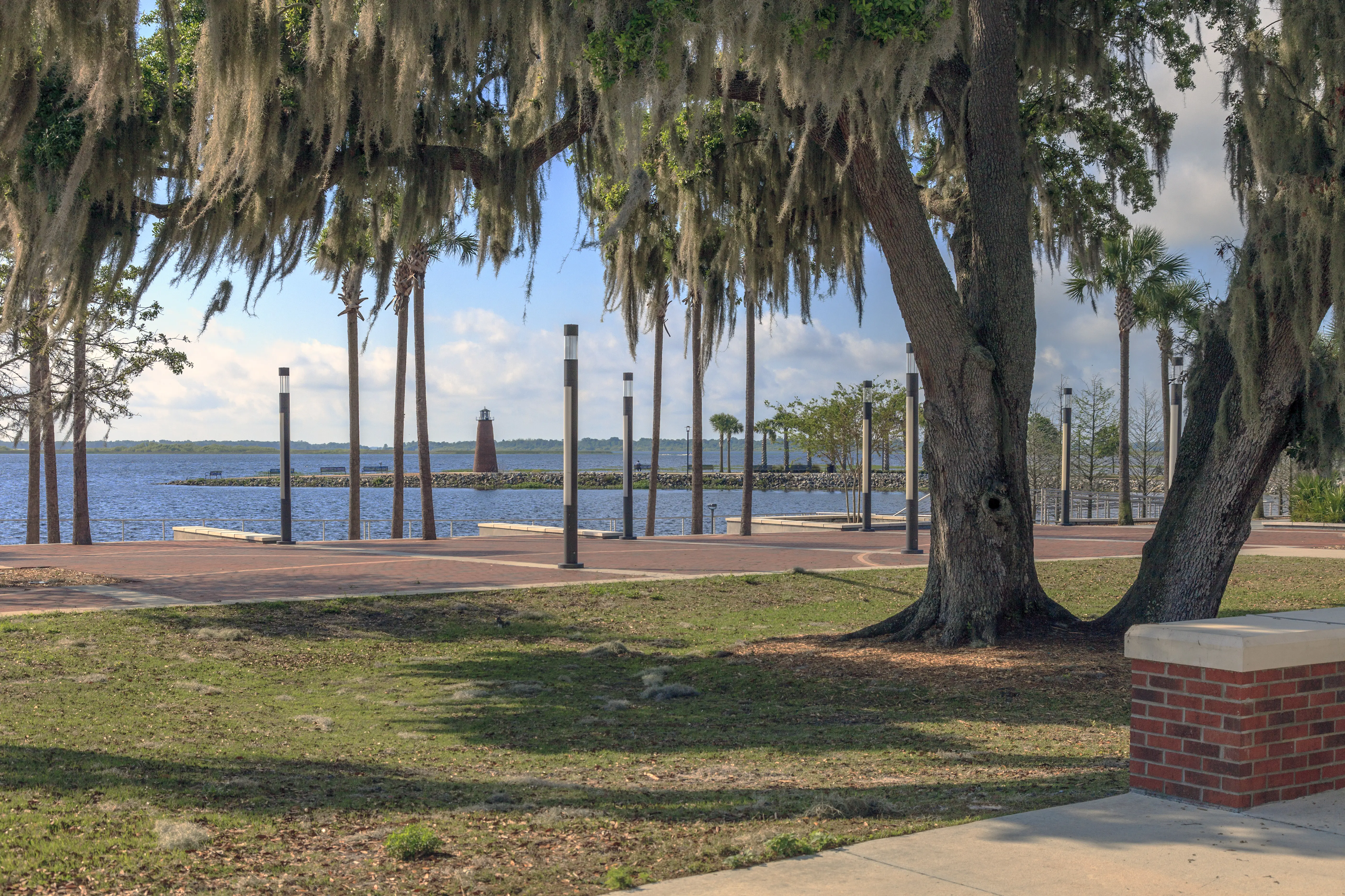 Lighthouse and Park View at Kissimmee's Lakefront Park.