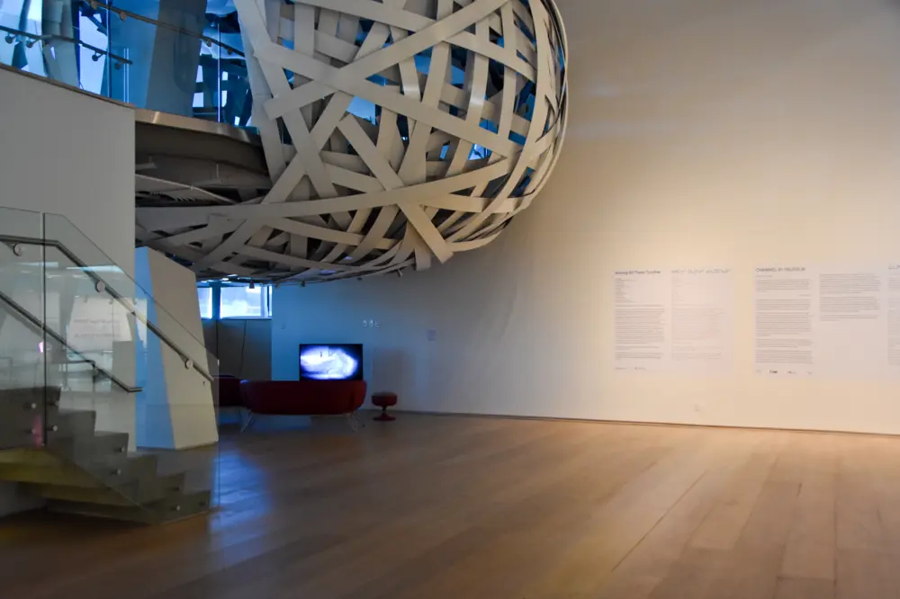 Interior of the Esker Foundation contemporary art gallery in Calgary, Alberta.