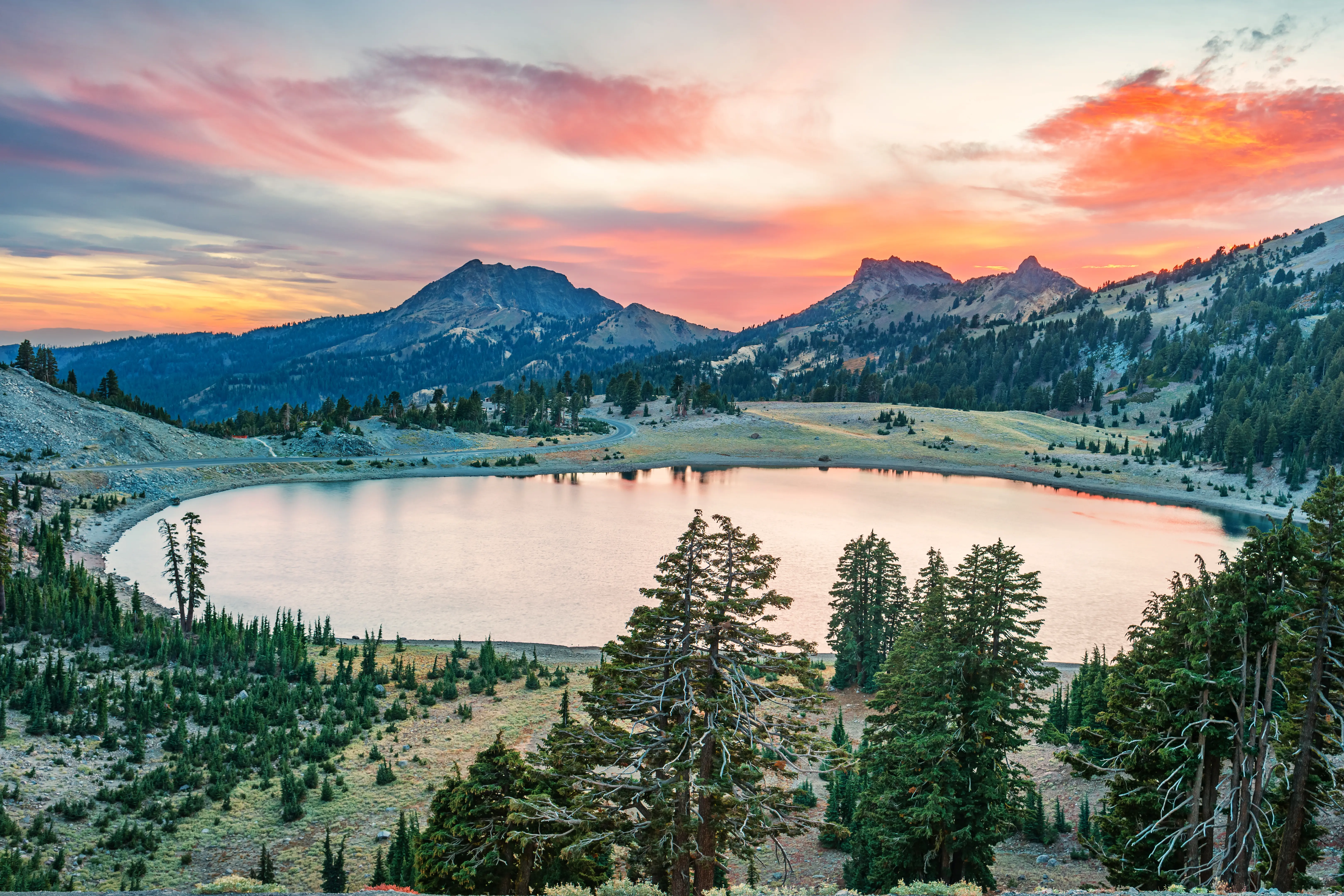Image of 
Lake Helen at Lassen Volcanic National Park.