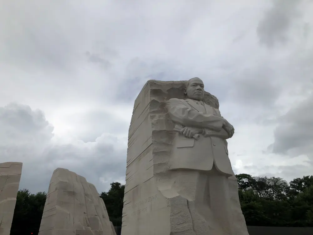 The Martin Luther King, Jr. Memorial, featuring his statue and memorable quotes, can be found along the National Mall.