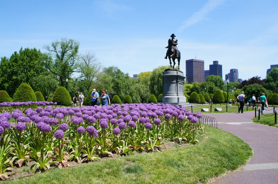 George Washington Statue at Public Garden  in Boston, Massachusetts