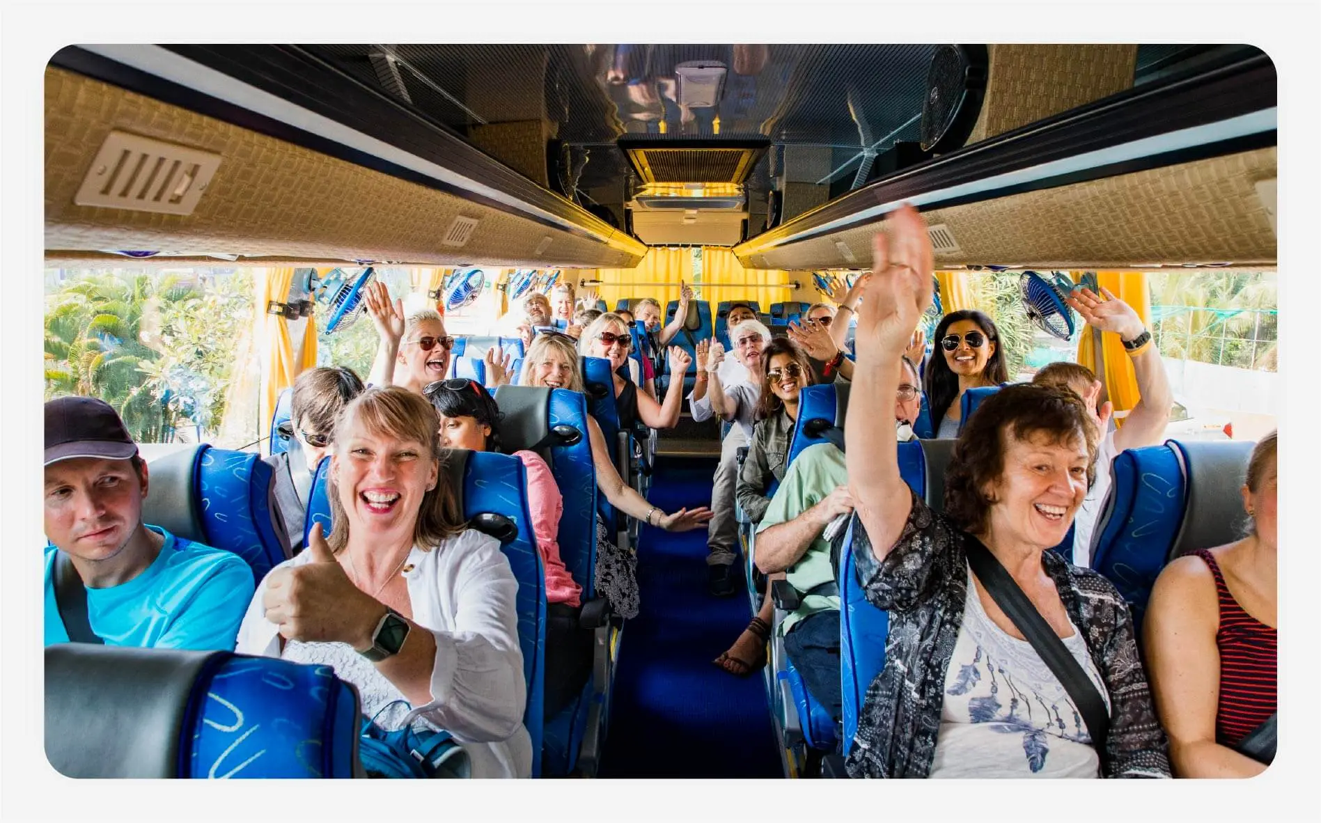 Solo female traveler on a group tour