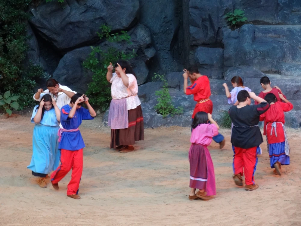 Performers at Unto These Hills show in Cherokee North Carolina