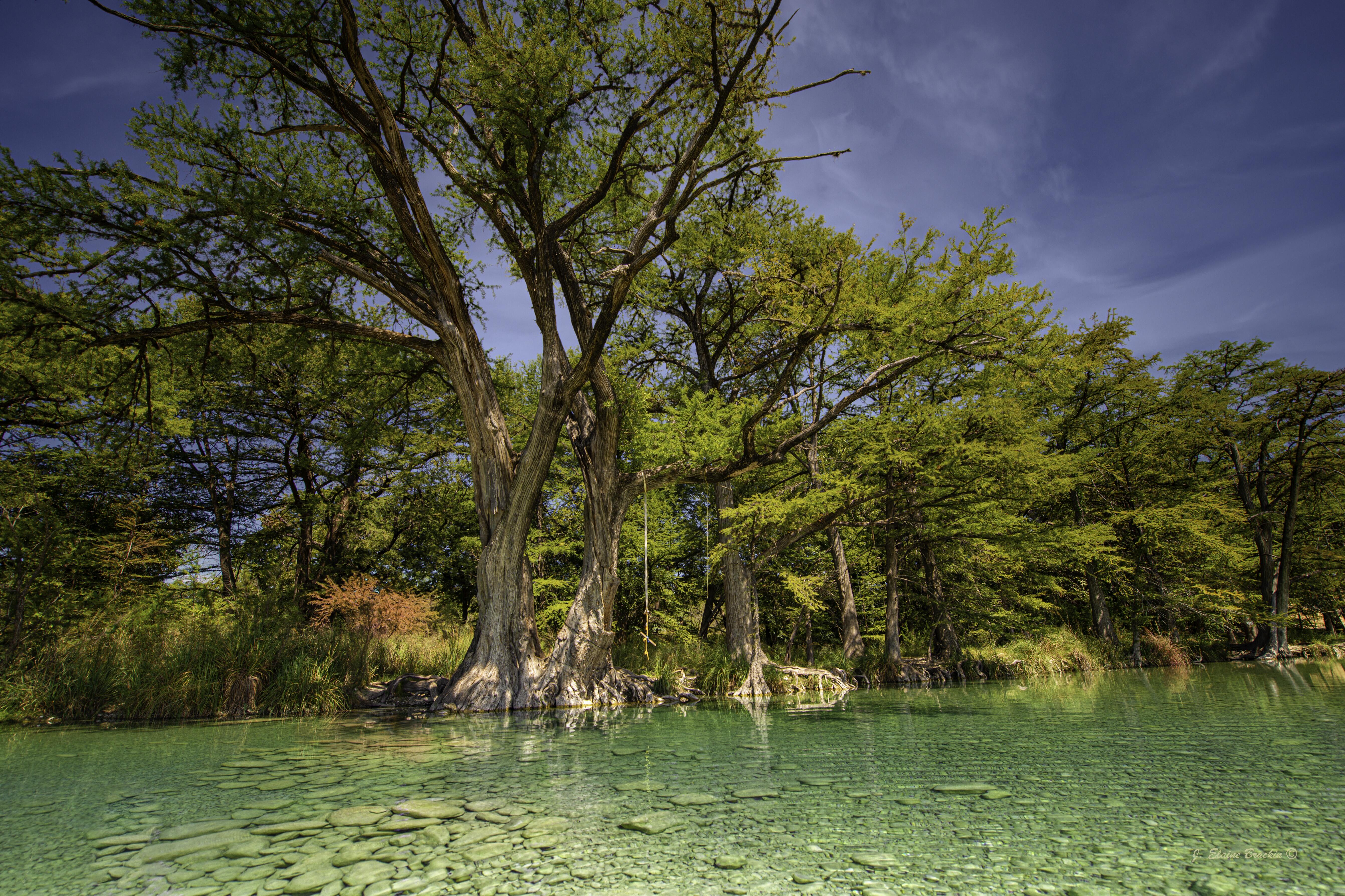 Image of Garner State Park, and its river.