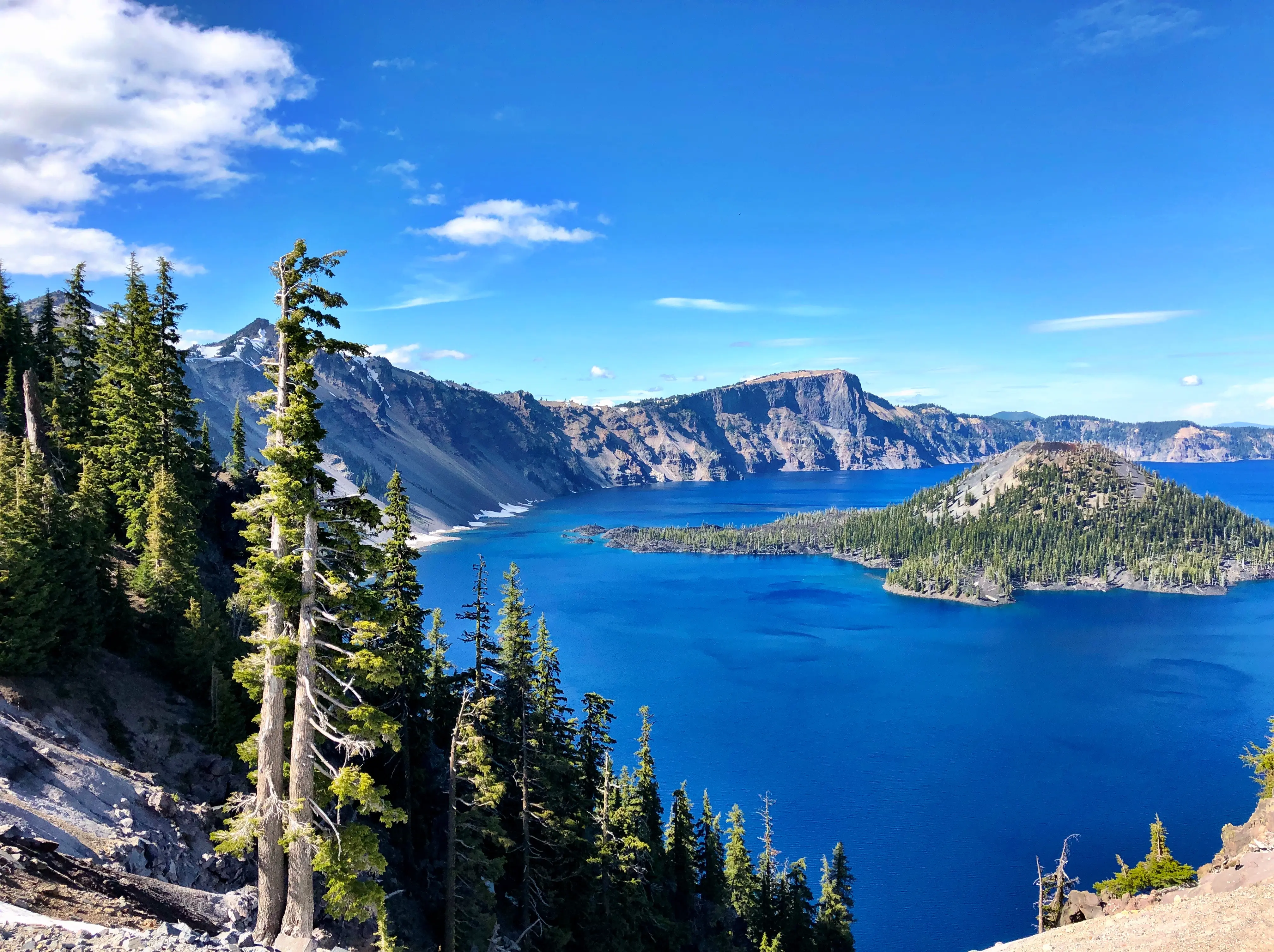 Image of landscape lake view at Crater Lake National Park.
