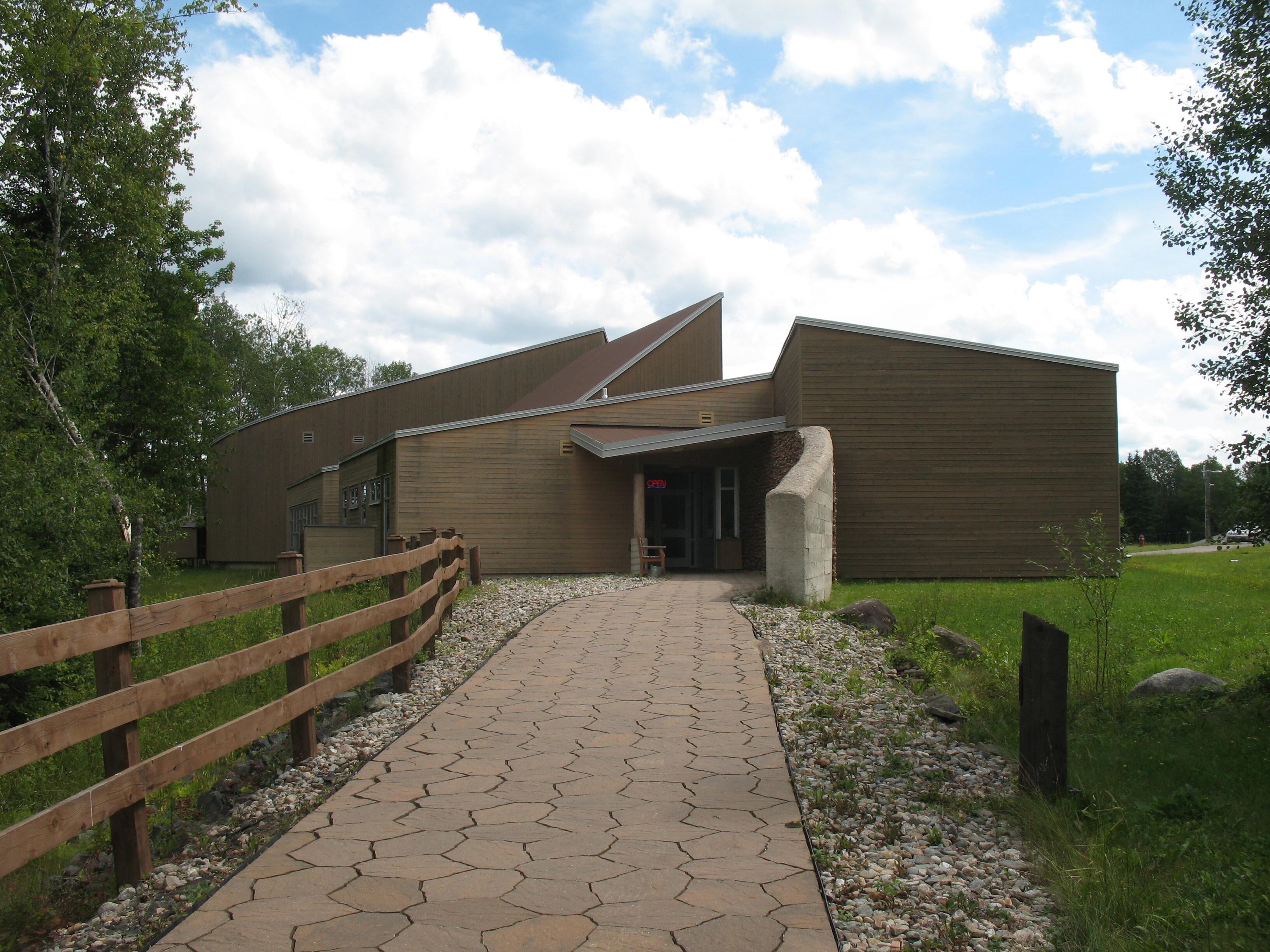 Exterior image of the Metepenagiag Heritage Park Museum in Red Bank, New Brunswick, Canada.