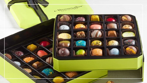 A box of candy from Simply Chocolate makes a great food gift idea.