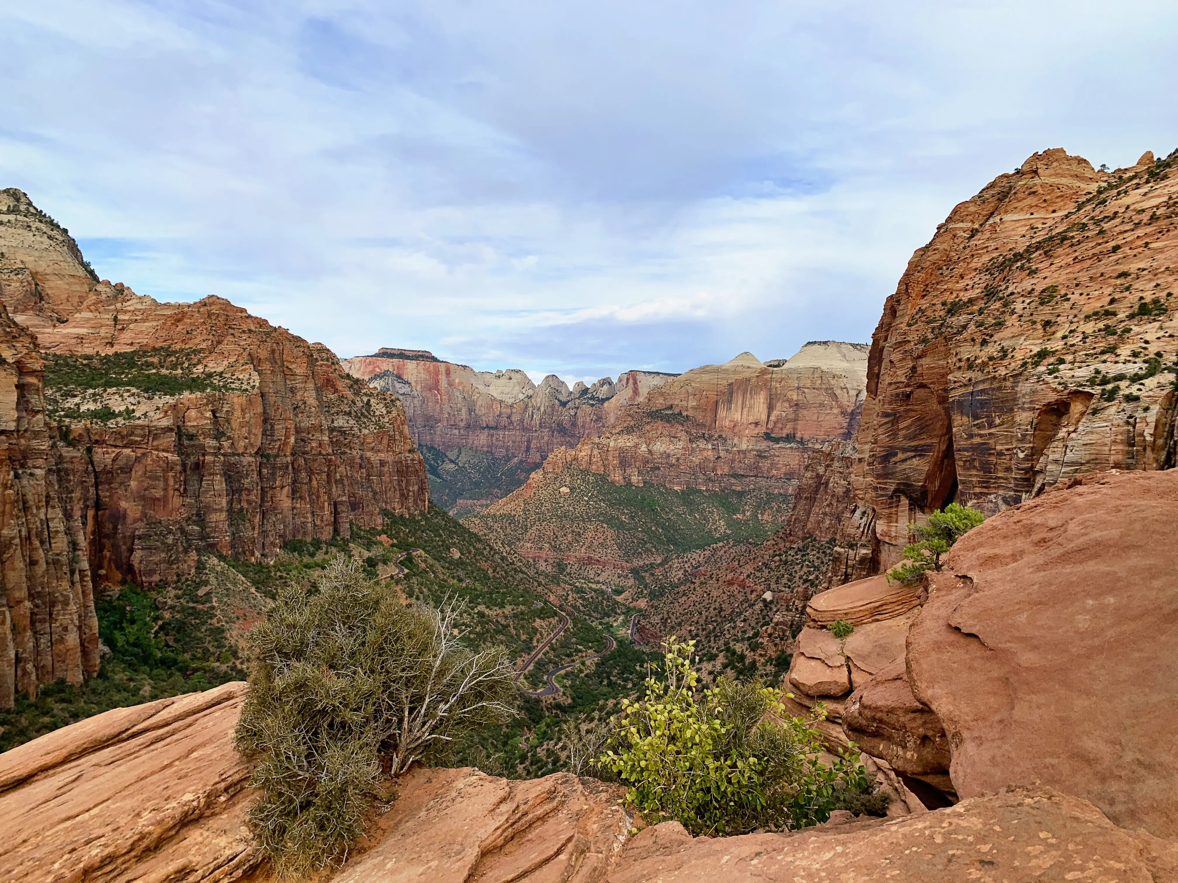 Image of the cliffs and scenery at Zion National Park.