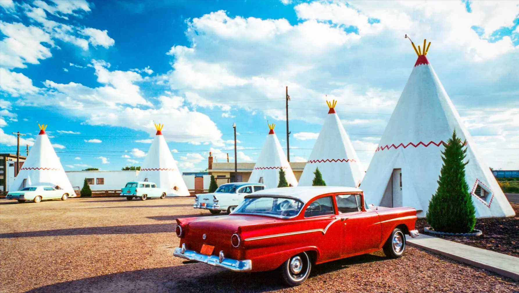 wigwam motel, arizona, classic car, route 66