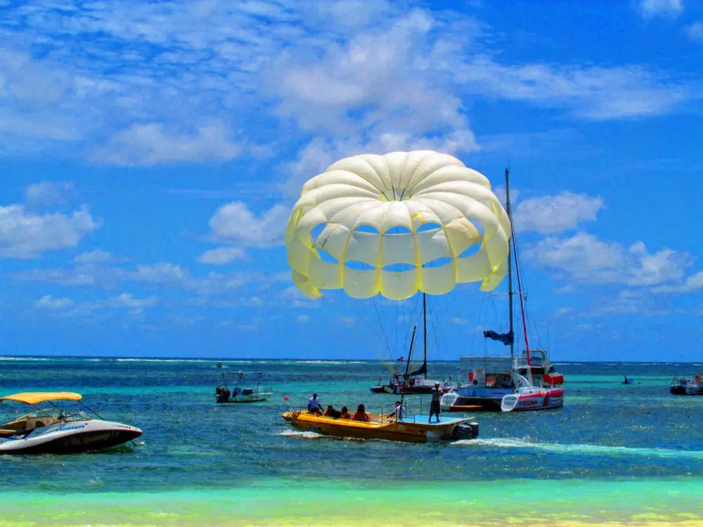 Parasailing on Bavaro Beach, Dominican Republic